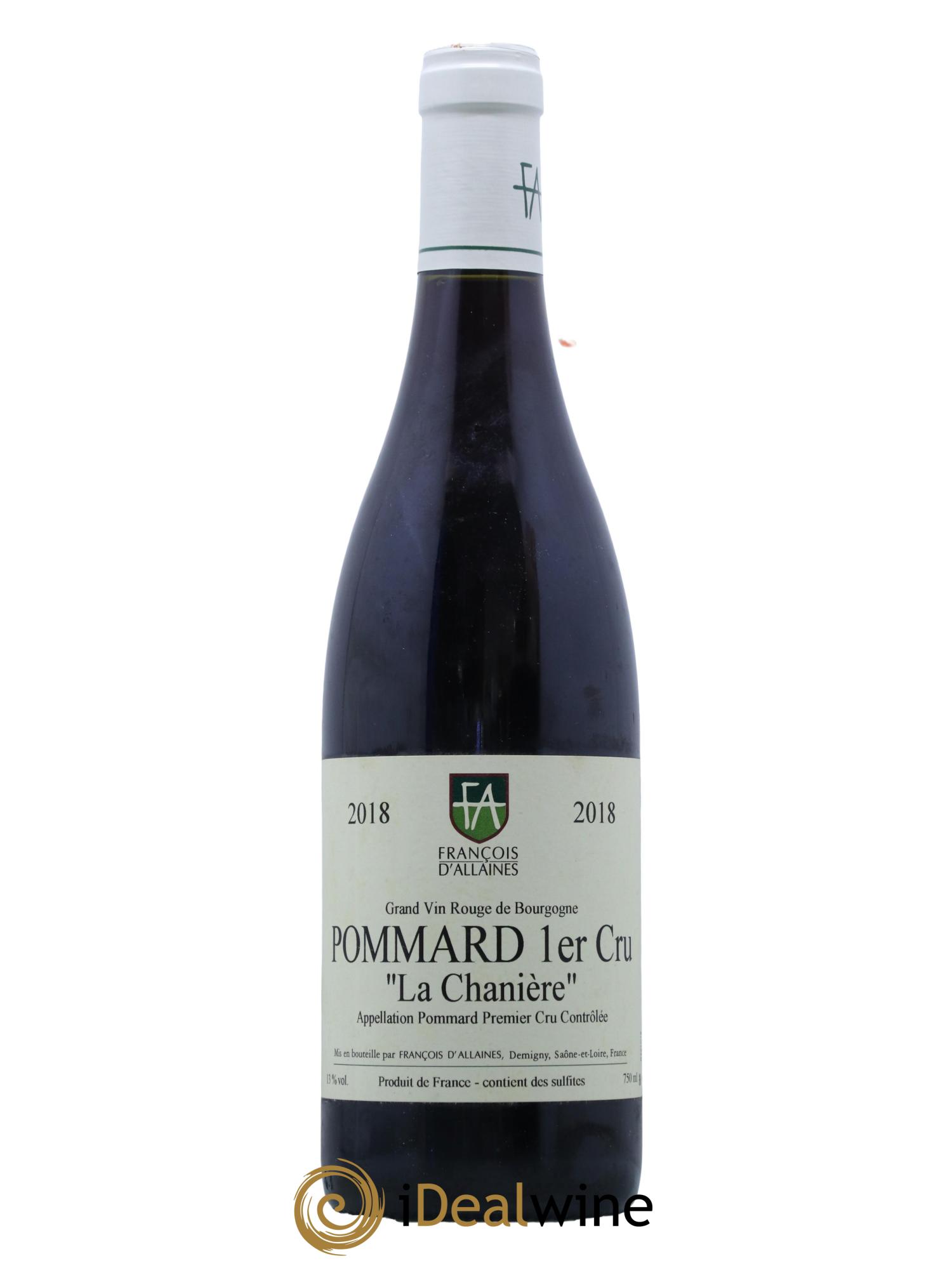 Pommard 1er Cru La Chanière François d'Allaines 2018 - Lot de 1 bouteille - 0
