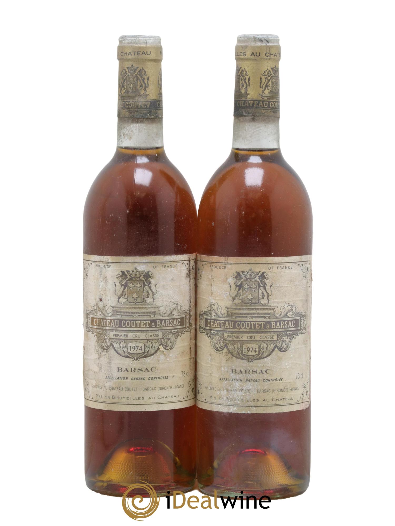 Château Coutet 1er Grand Cru Classé 1974 - Posten von 2 Flaschen - 0