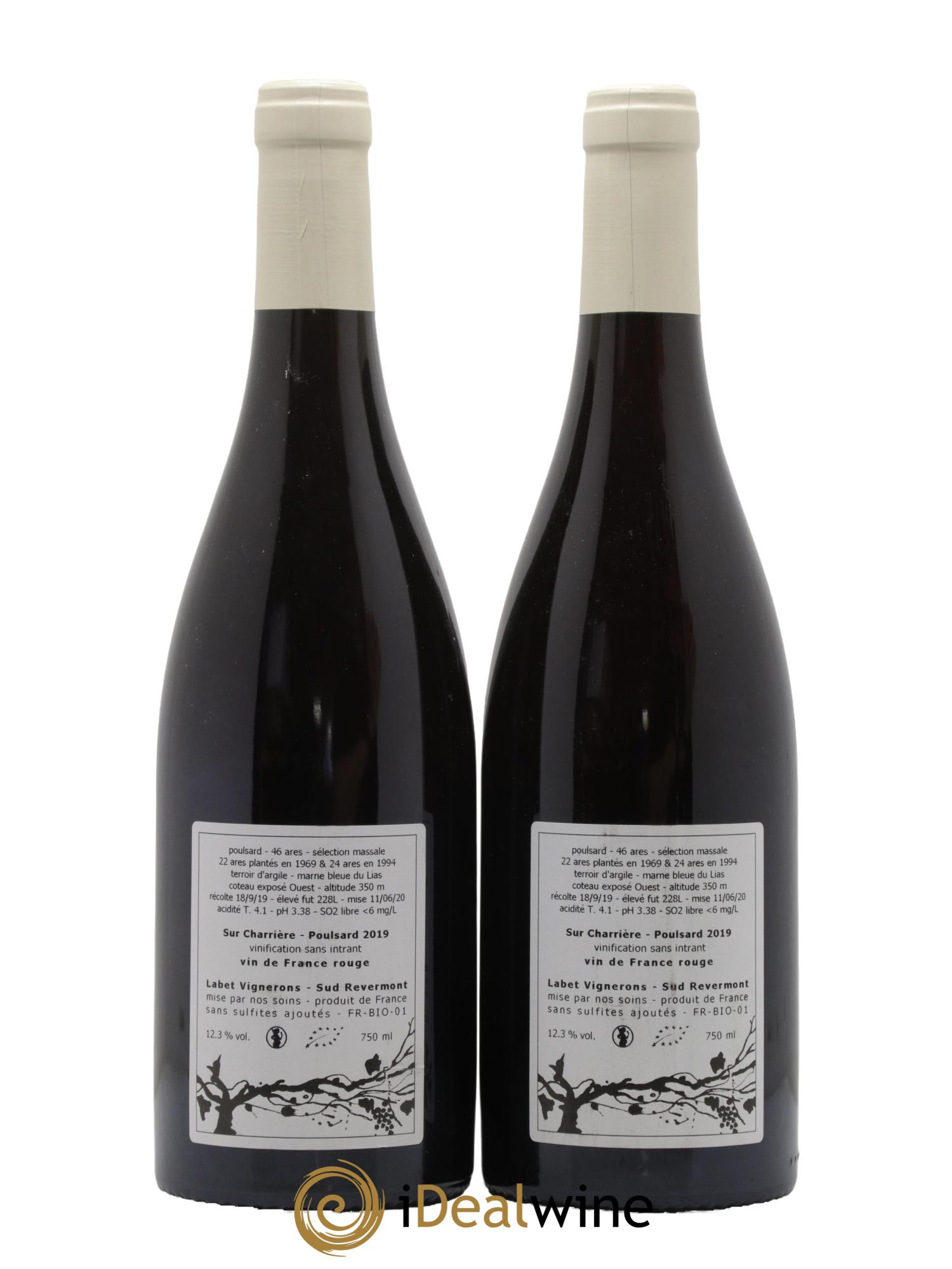 Côtes du Jura Poulsard Sur Charrière Romain - Julien - Charline Labet 2019 - Lot de 2 bouteilles - 1