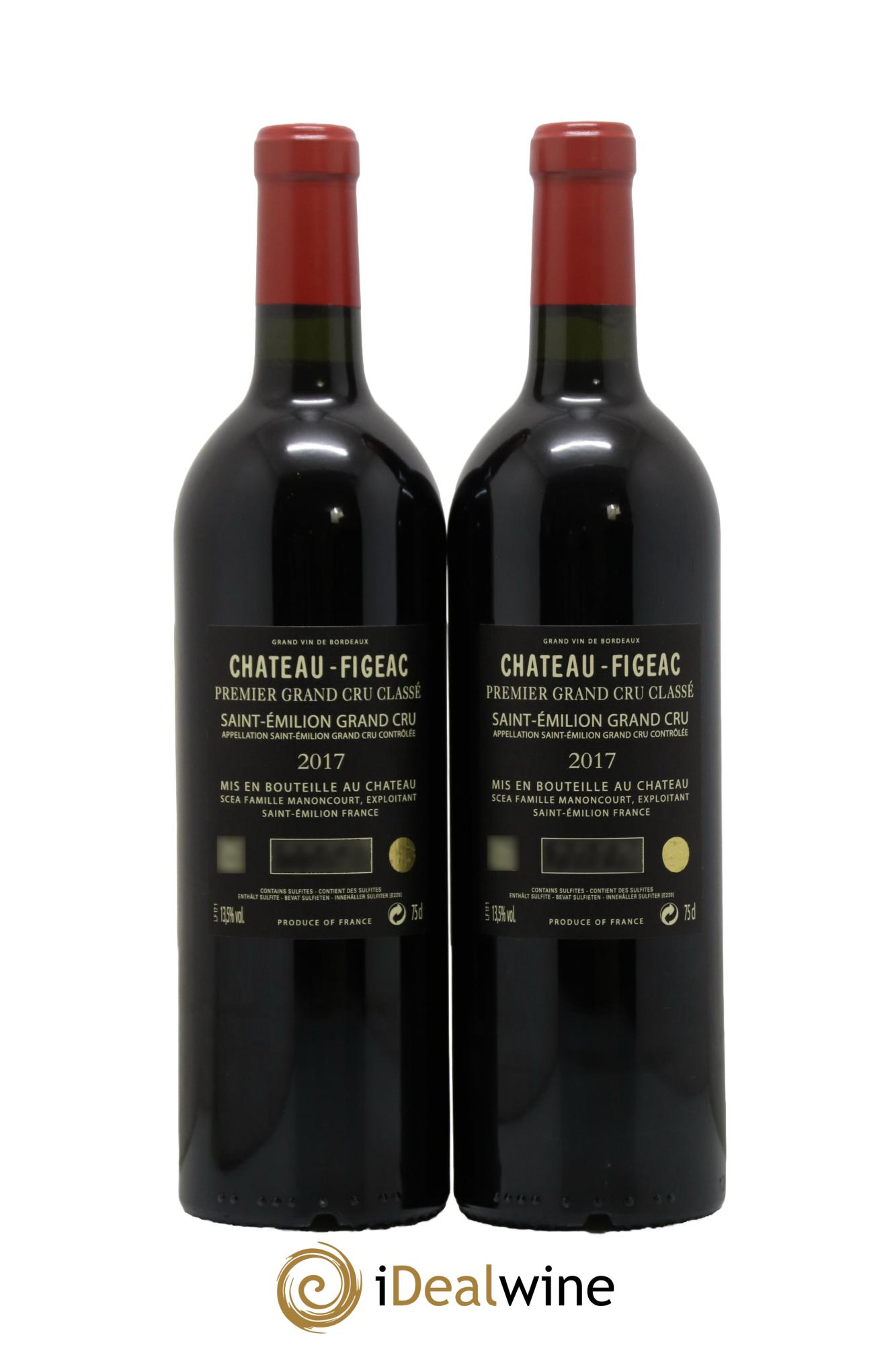 Château Figeac 1er Grand Cru Classé A 2017 - Lotto di 2 bottiglie - 1