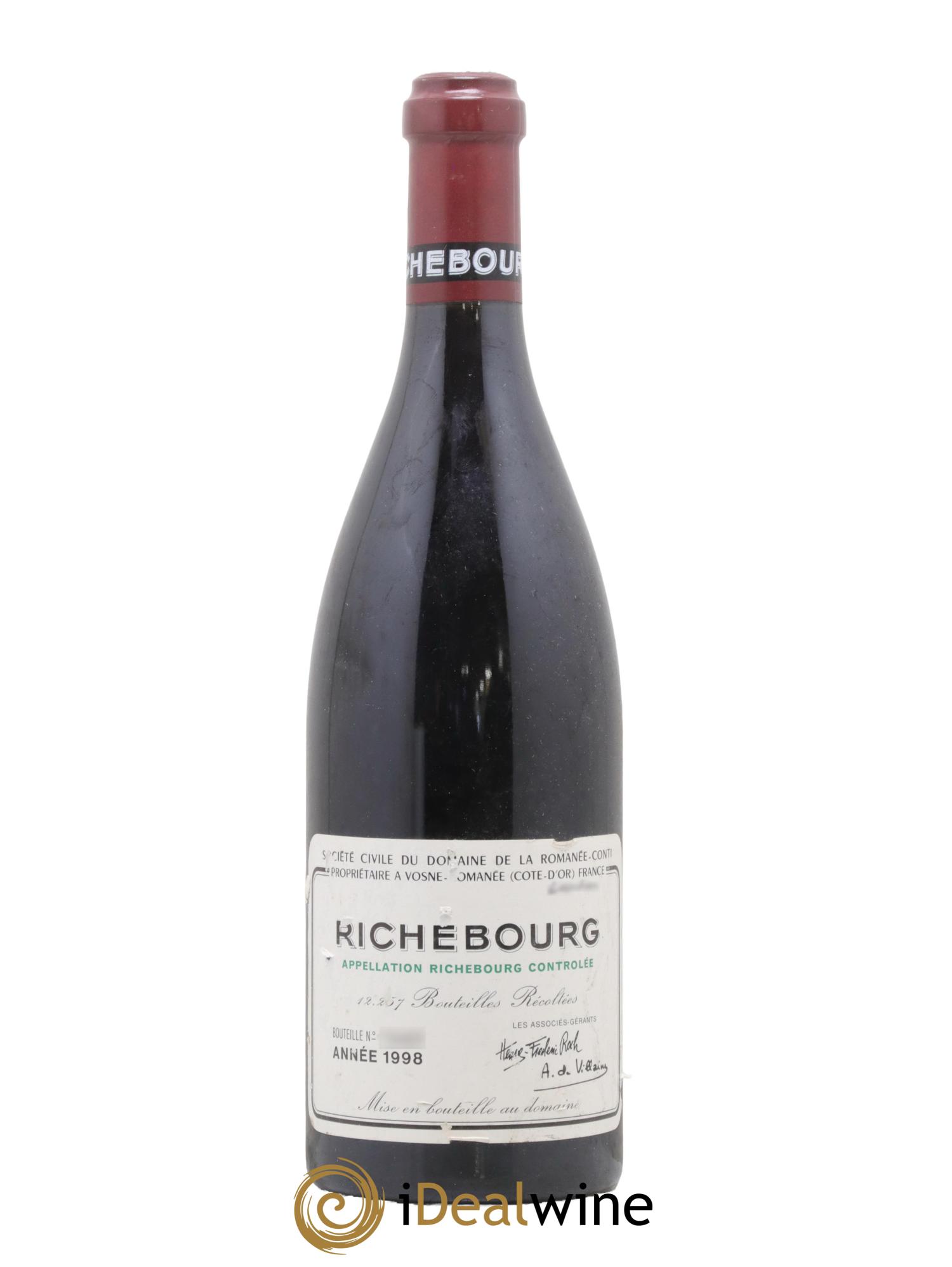 Richebourg Grand Cru Domaine de la Romanée-Conti 1998 - Lot de 1 bouteille - 0