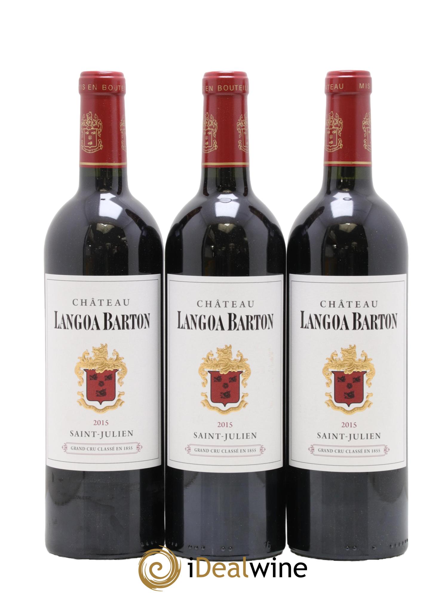 Château Langoa Barton 3ème Grand Cru Classé 2015 - Lot de 3 bouteilles - 0
