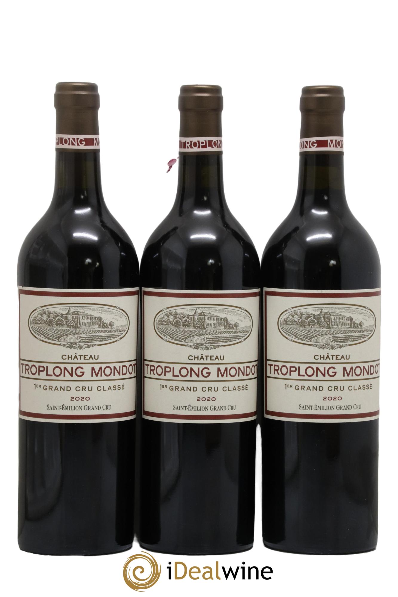 Château Troplong Mondot 1er Grand Cru Classé B 2020 - Lot de 3 bouteilles - 0