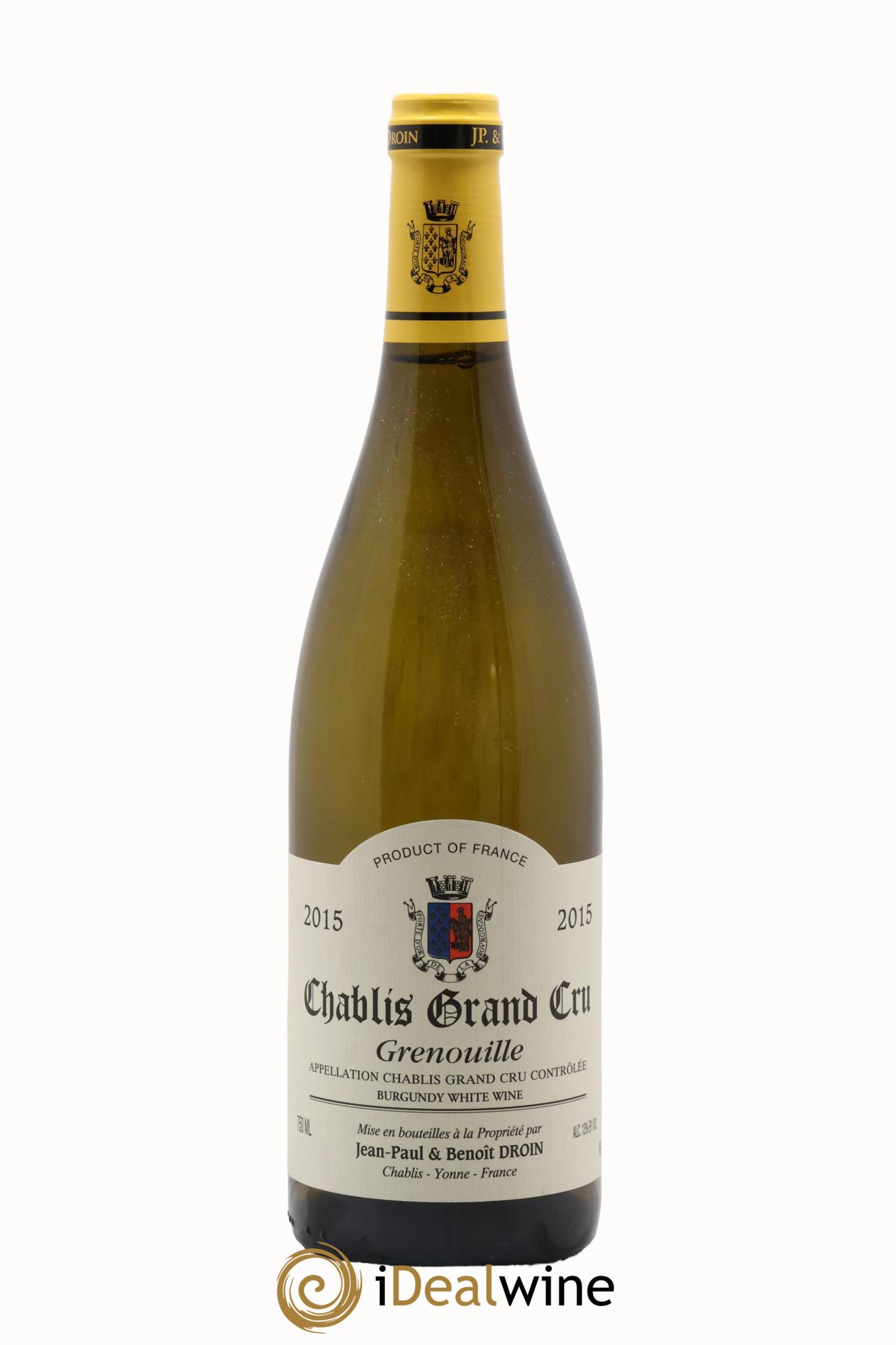 Chablis Grand Cru Grenouilles Jean-Paul & Benoît Droin (Domaine) 2015 - Lot de 1 bouteille - 0