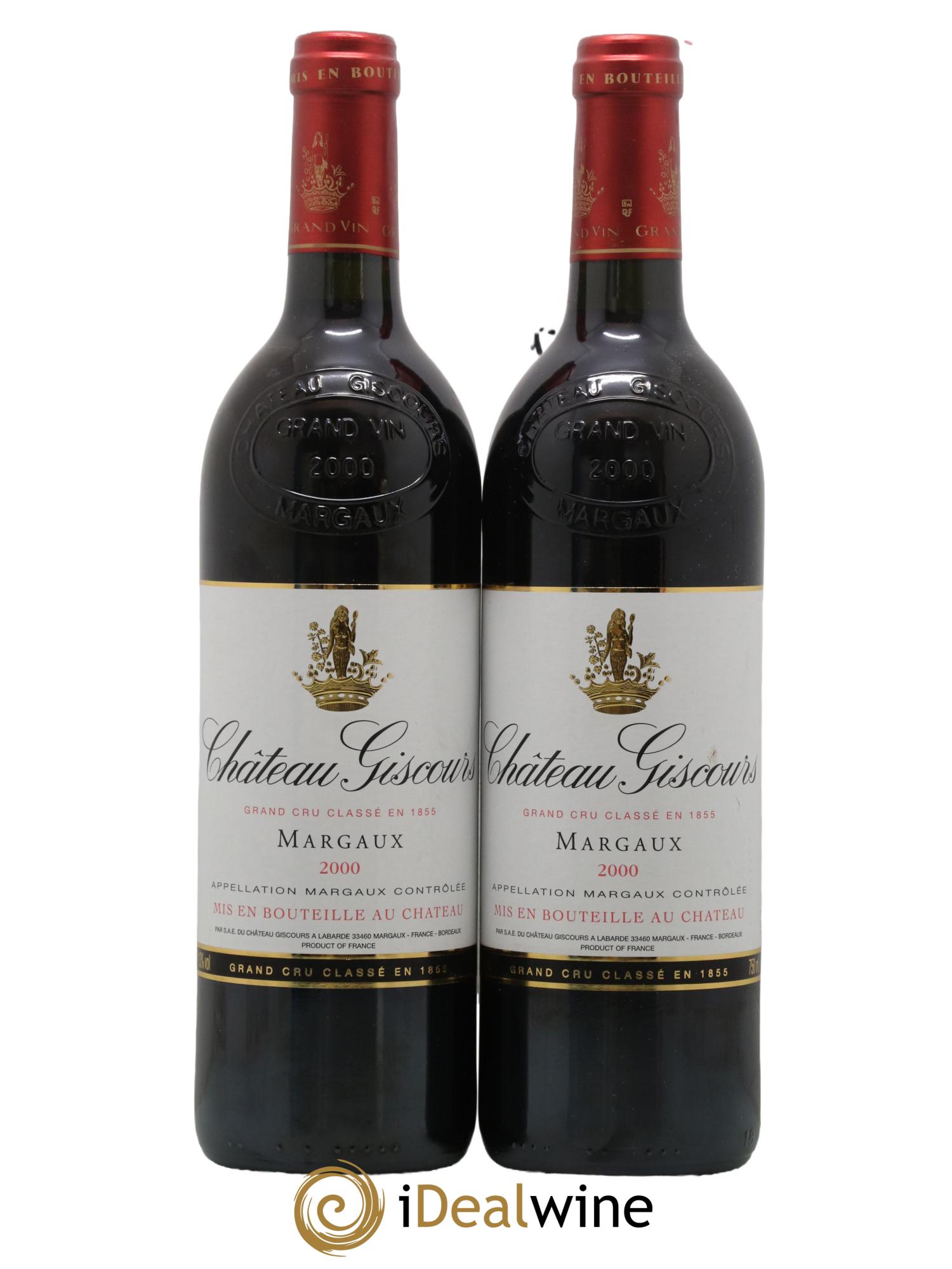 Château Giscours 3ème Grand Cru Classé 2000 - Lot de 2 bouteilles - 0