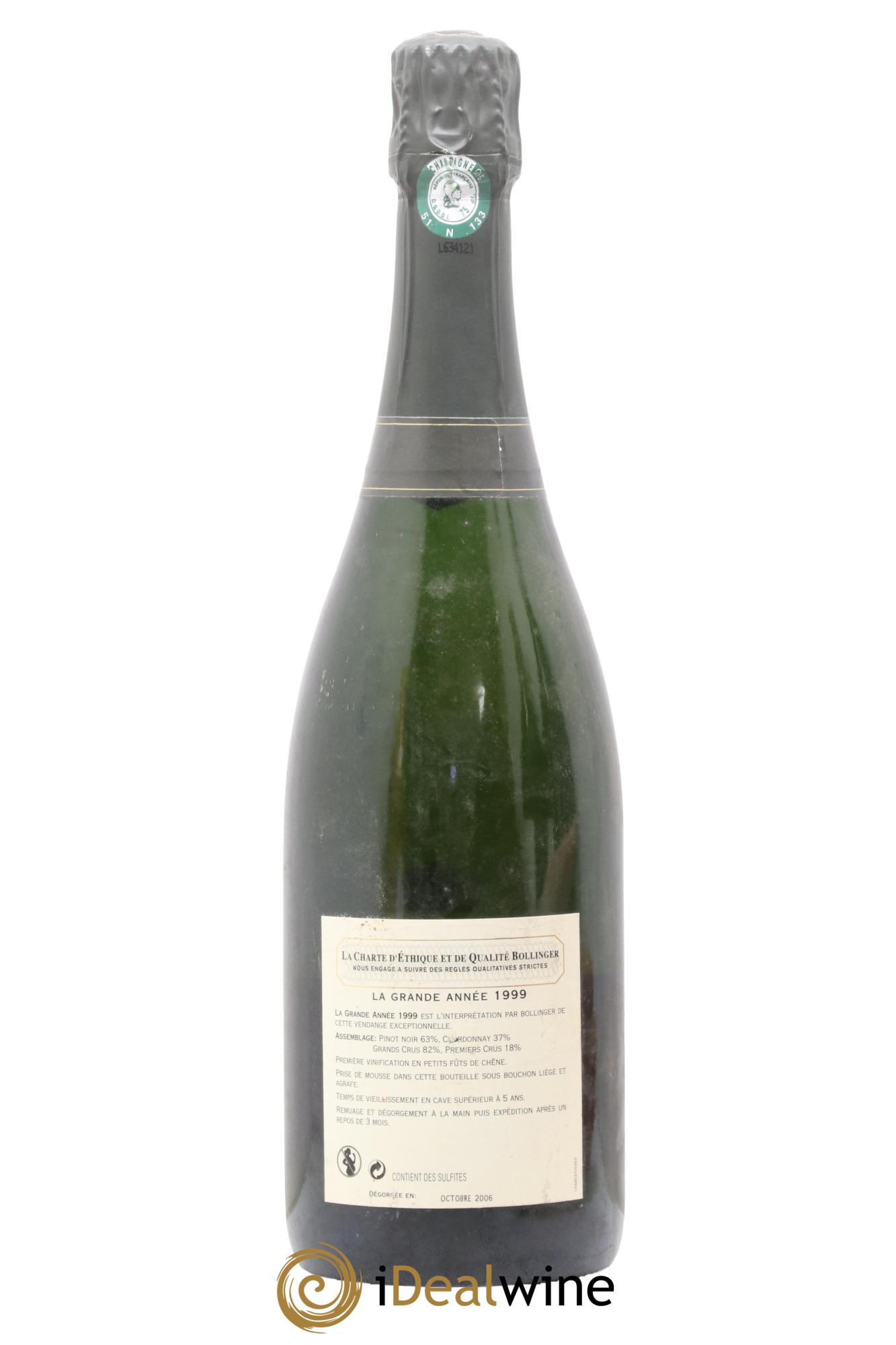 Grande Année Brut Bollinger 1999 - Lot of 1 bottle - 1