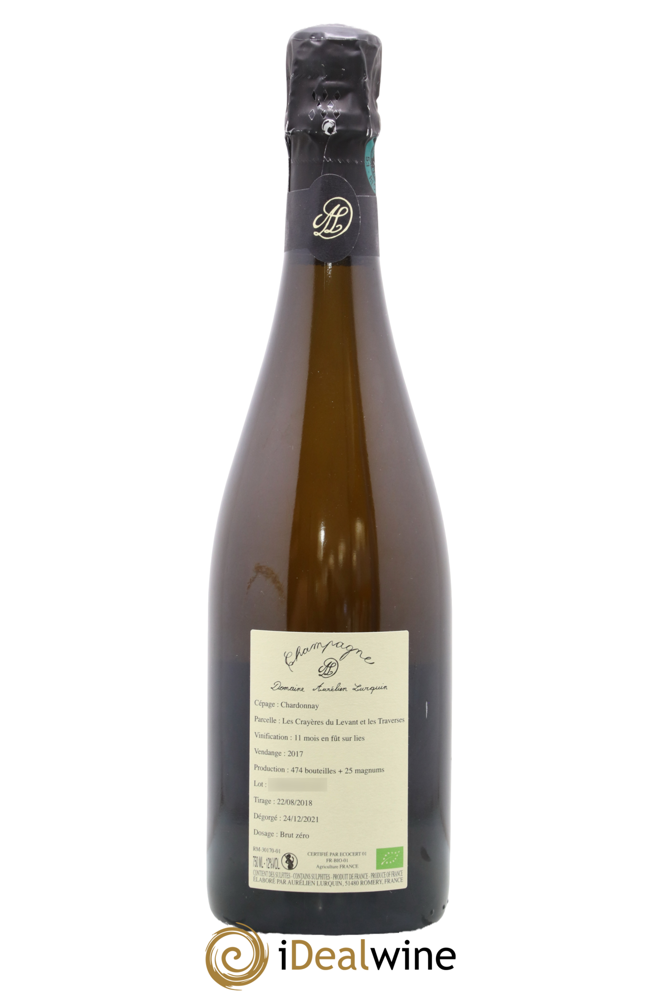 Chardonnay Aurélien Lurquin 2017 - Lot de 1 bouteille - 1