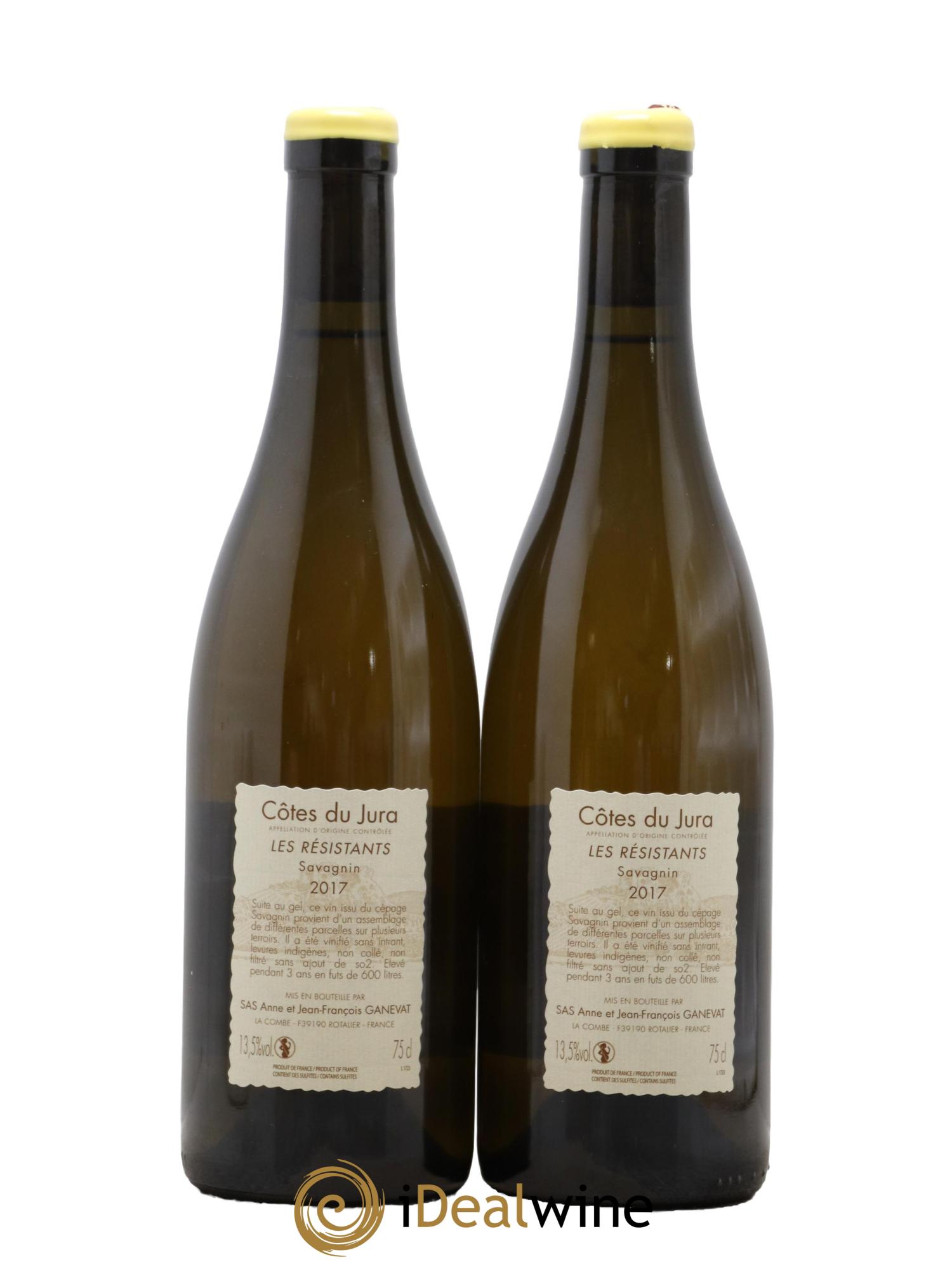 Côtes du Jura Les Résistants Anne et Jean François Ganevat 2017 - Lotto di 2 bottiglie - 1
