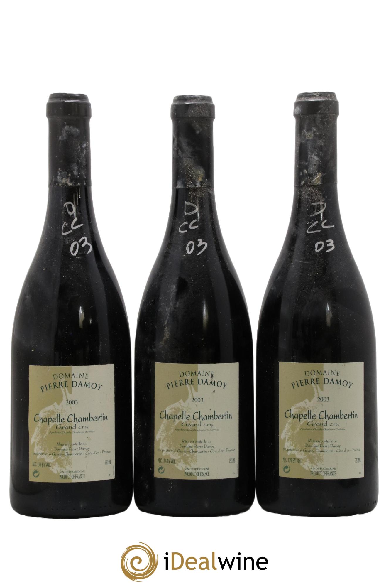 Chapelle-Chambertin Grand Cru Pierre Damoy 2003 - Lot de 3 bouteilles - 0
