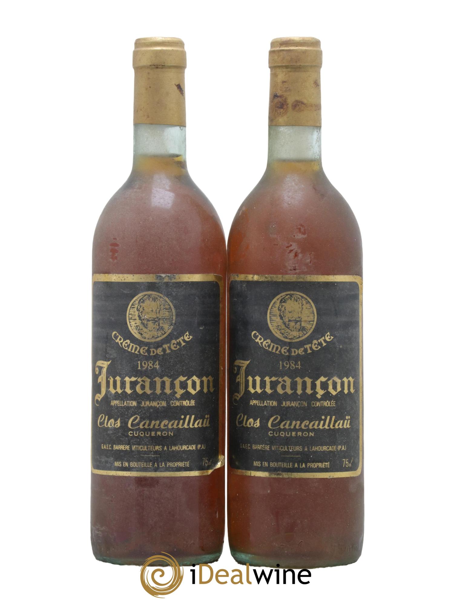 Jurançon Creme de Tete Clos Cancaillau Cuqueron 1984 - Lotto di 2 bottiglie - 0