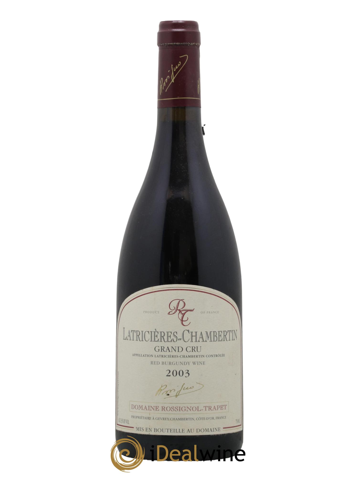 Latricières-Chambertin Grand Cru Rossignol-Trapet (Domaine) 2003 - Lotto di 1 bottiglia - 0