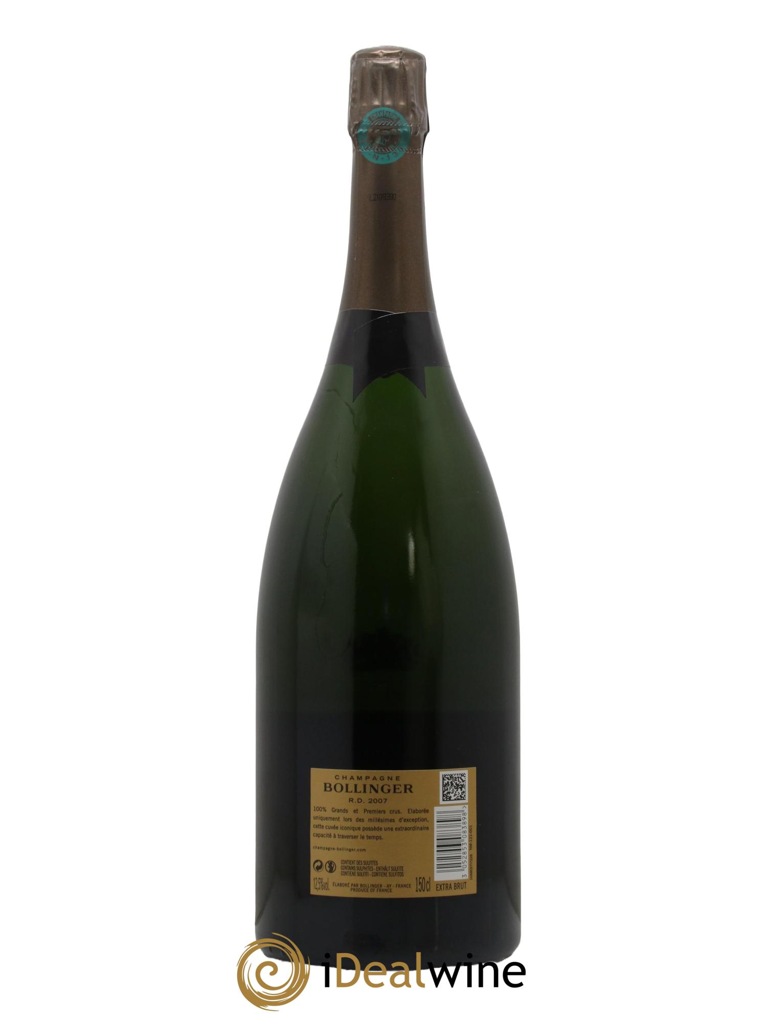 R.D. Extra-Brut Bollinger 2007 - Lot de 1 magnum - 1