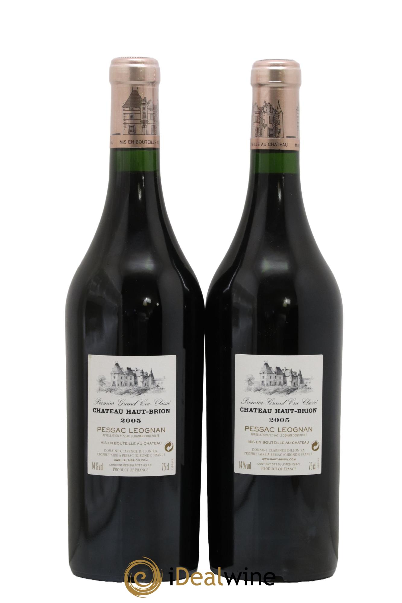 Château Haut Brion 1er Grand Cru Classé 2005 - Lot of 2 bottles - 1
