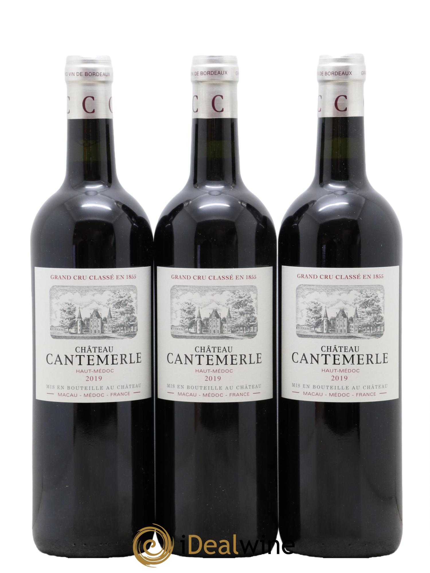 Château Cantemerle 5ème Grand Cru Classé 2019 - Lot de 3 bouteilles - 0