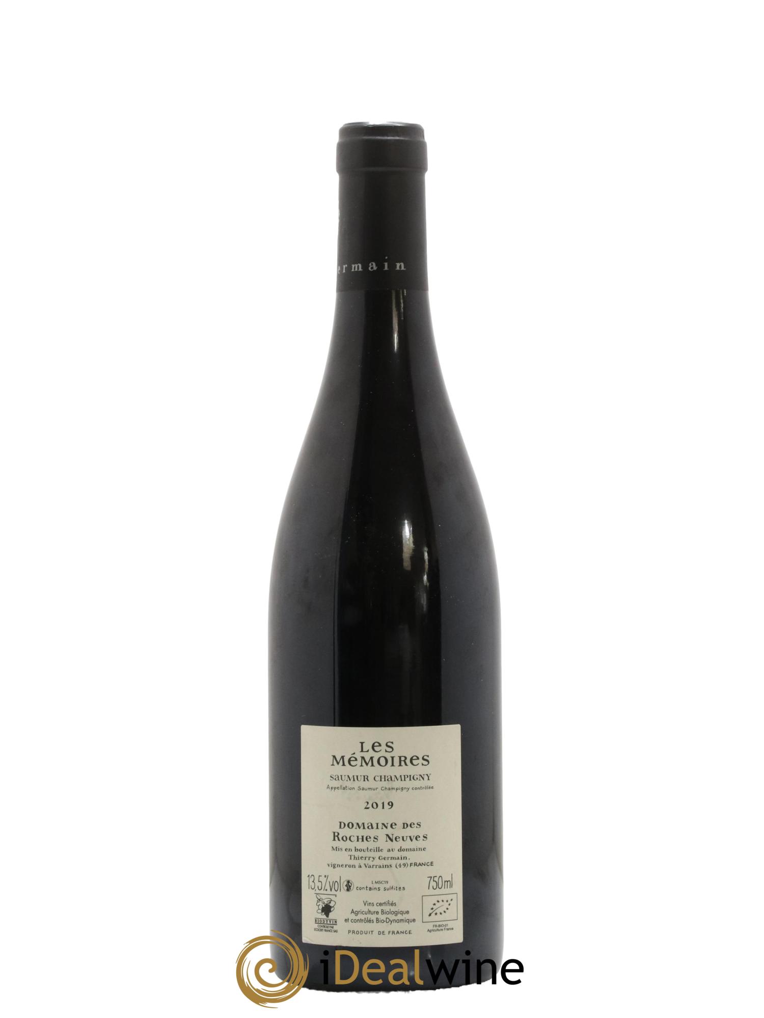 Saumur-Champigny Les Mémoires Domaine des Roches Neuves - Thierry Germain 2019 - Lot de 1 bouteille - 1