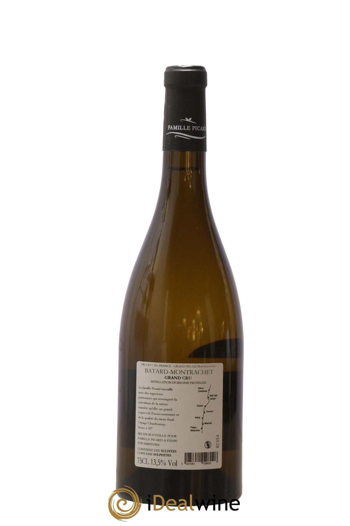 Bâtard-Montrachet Grand Cru Famille Picard 2015 - Lot de 1 bouteille - 1
