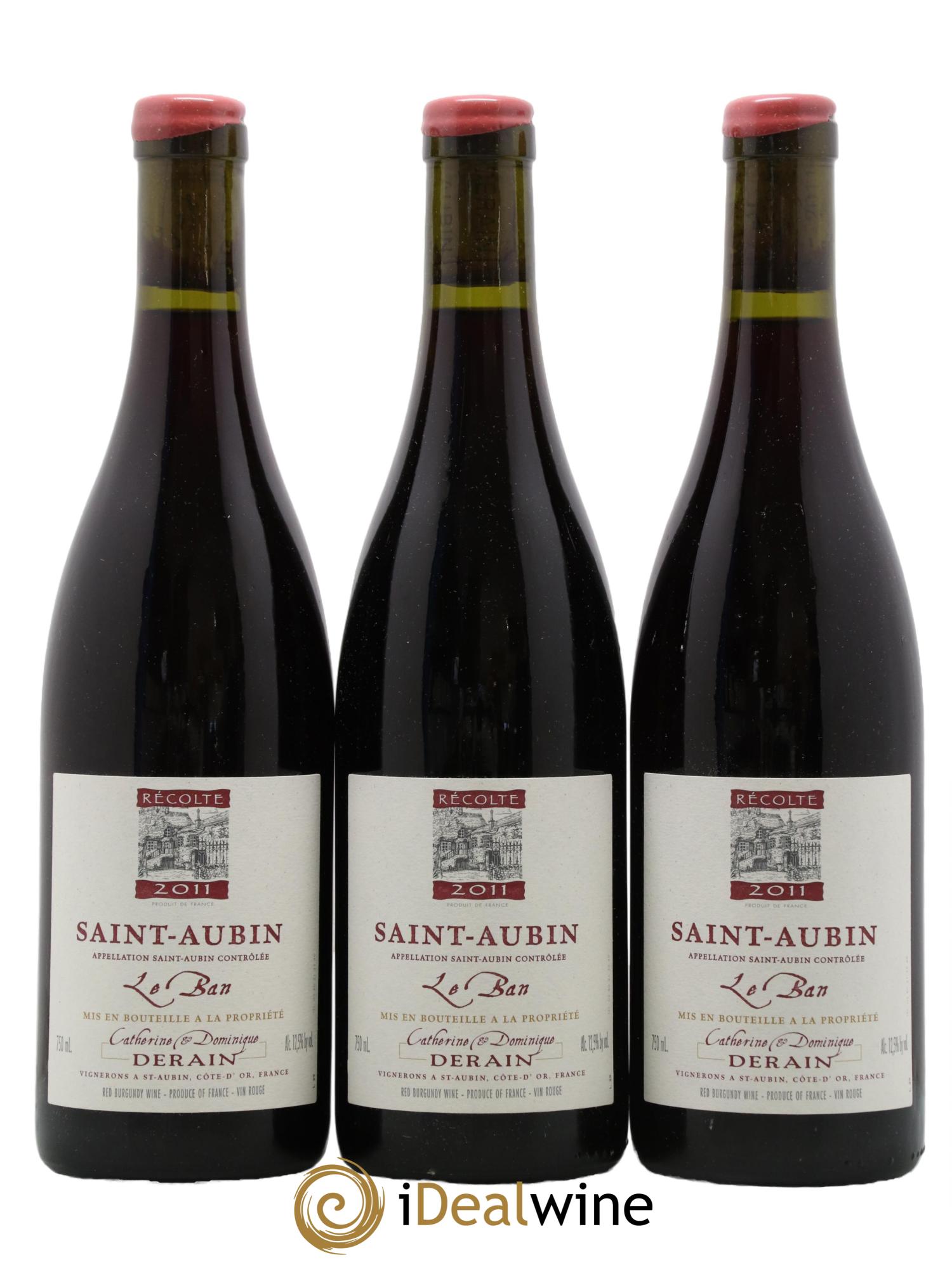 Saint-Aubin Le Ban Catherine et Dominique Derain 2011 - Lot de 3 bouteilles - 0