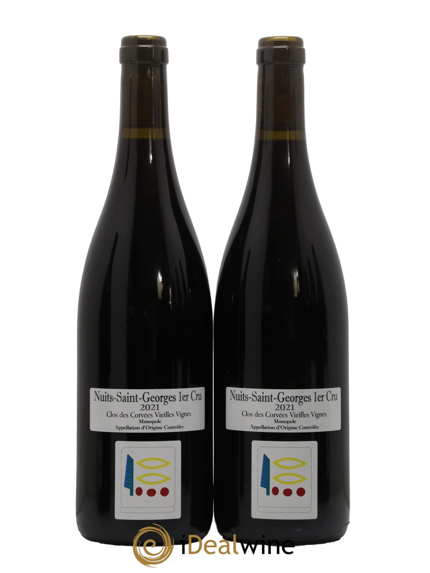Nuits-Saint-Georges 1er Cru Le Clos des Corvées Vieilles Vignes Prieuré Roch 2021 - Lot de 2 bouteilles - 0