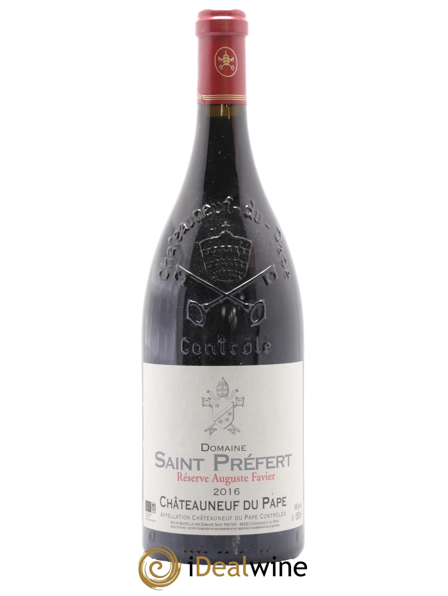 Châteauneuf-du-Pape Réserve Auguste Favier Domaine Saint-Préfert 2016 - Lot de 1 magnum - 0