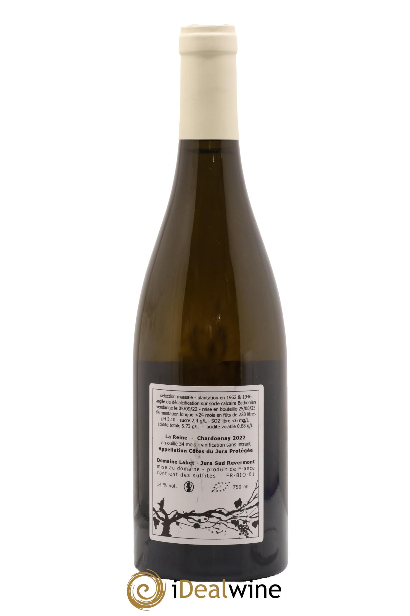 Côtes du Jura Chardonnay La Reine Romain - Julien - Charline Labet 2022 - Posten von 1 Flasche - 1