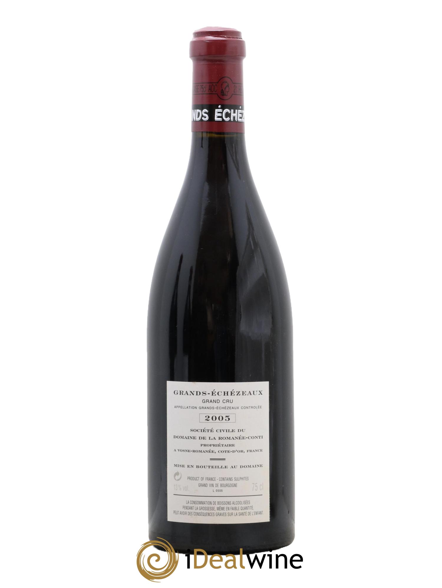 Grands-Echezeaux Grand Cru Domaine de la Romanée-Conti  2005 - Lotto di 1 bottiglia - 1