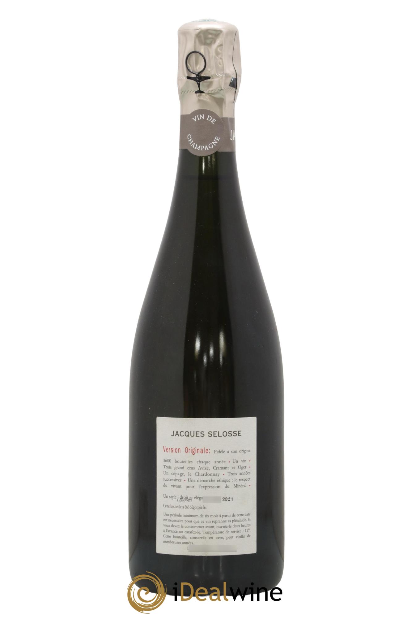 Version Originale Jacques Selosse - Posten von 1 Flasche - 1