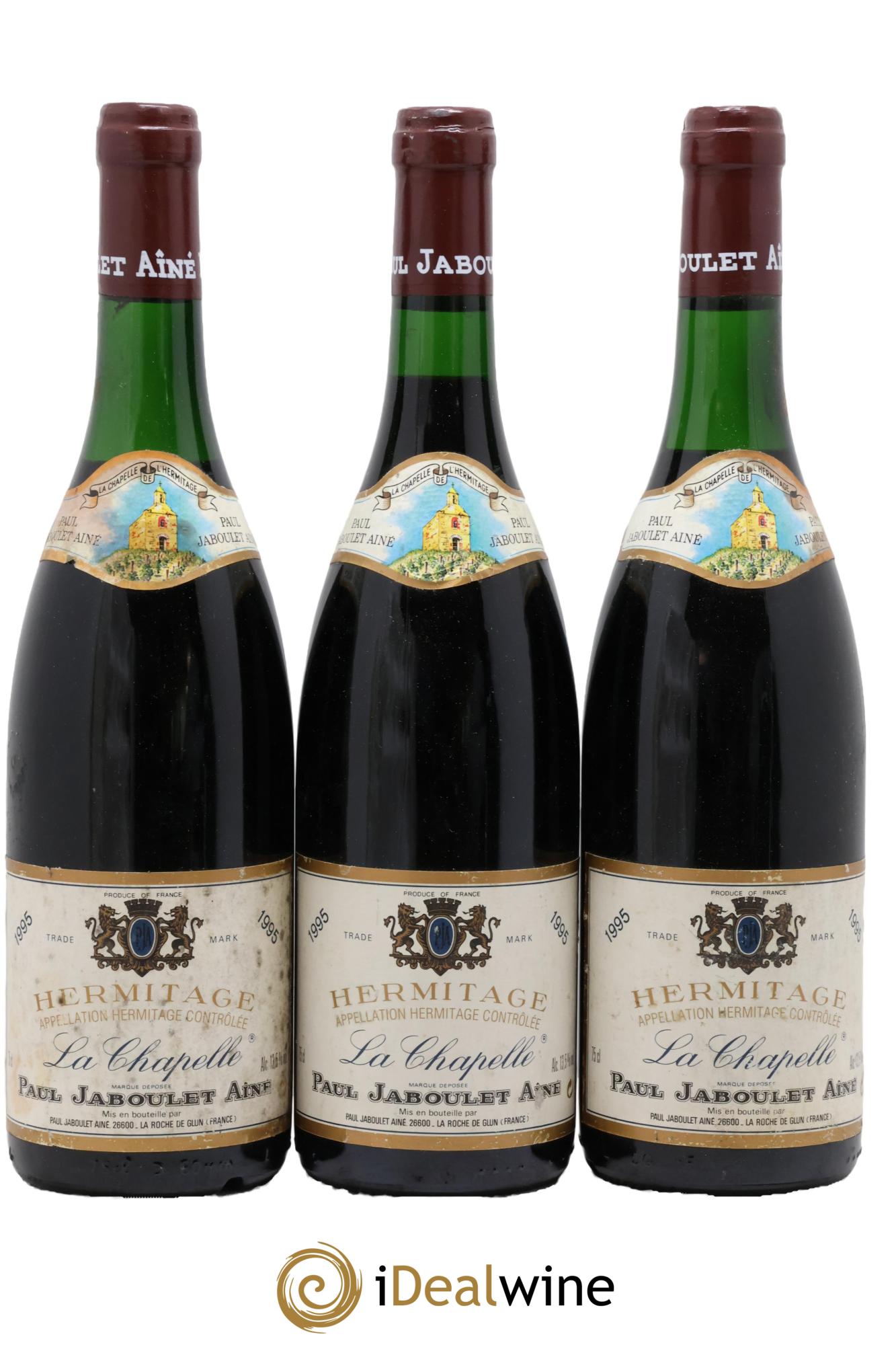 Hermitage La Chapelle Paul Jaboulet Ainé 1995 - Posten von 3 Flaschen - 0