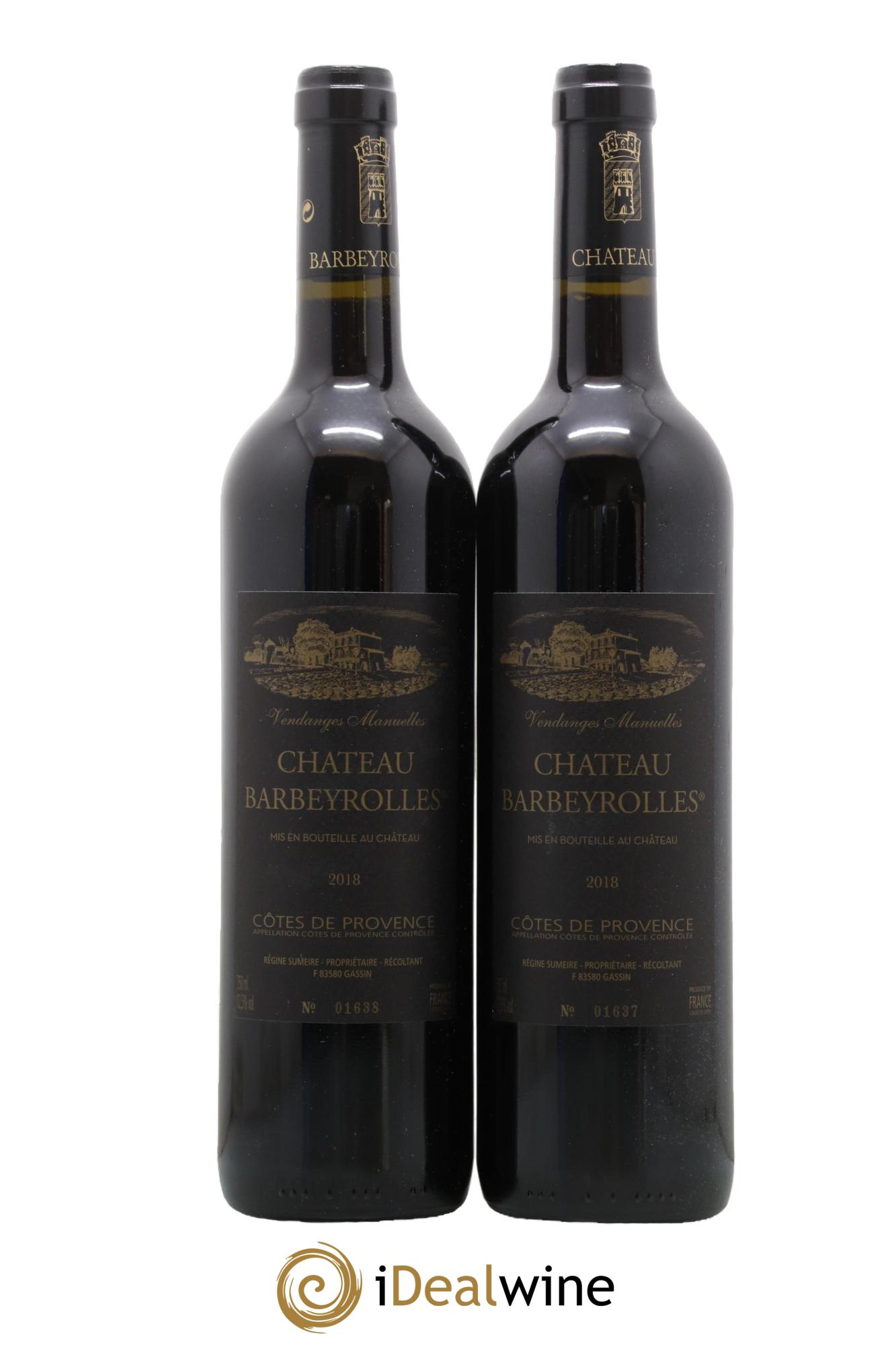 Côtes de Provence Château Barbeyrolles 2018 - Lot de 2 bouteilles - 0