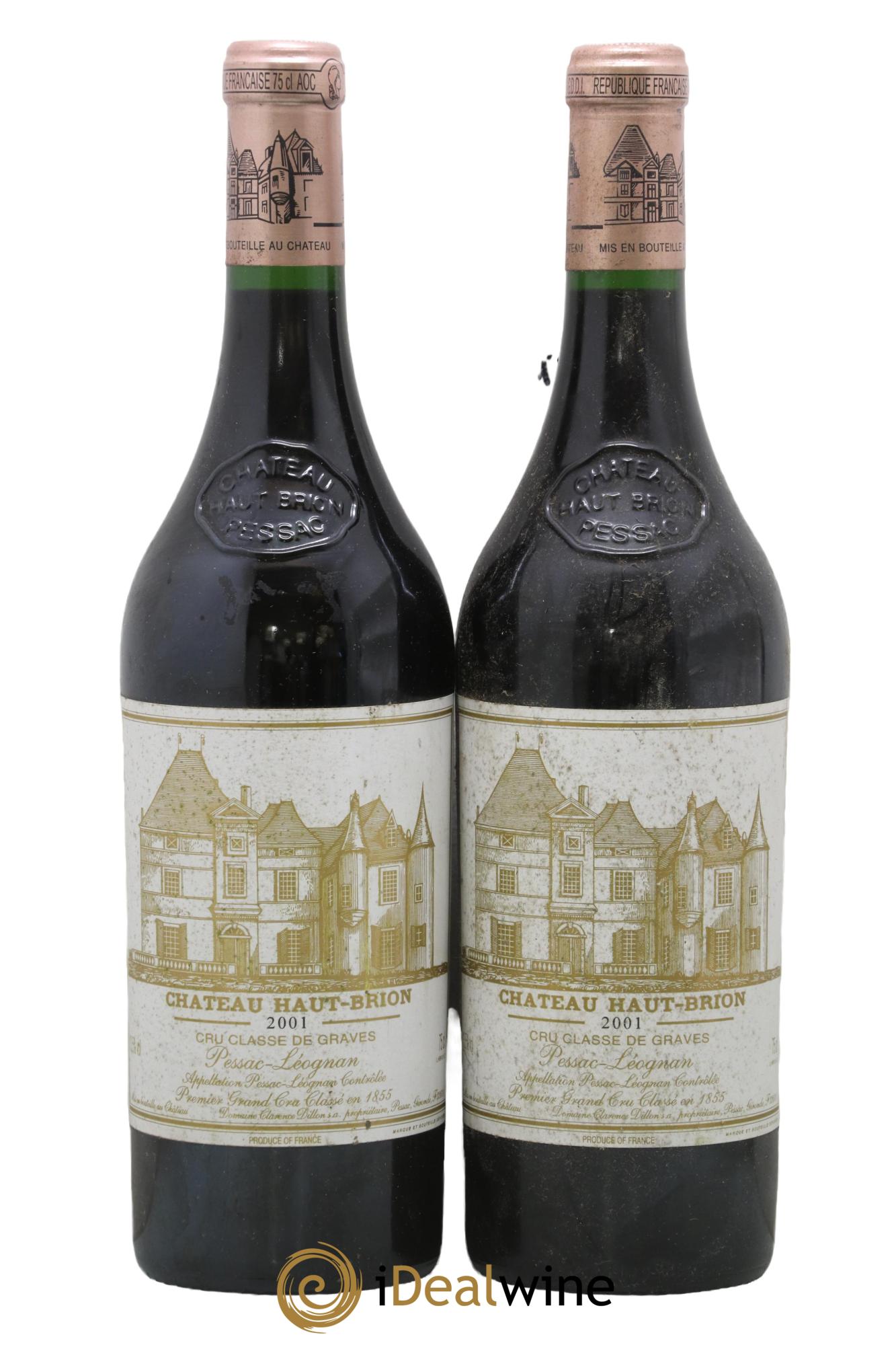 Château Haut Brion 1er Grand Cru Classé 2001 - Lot of 2 bottles - 0