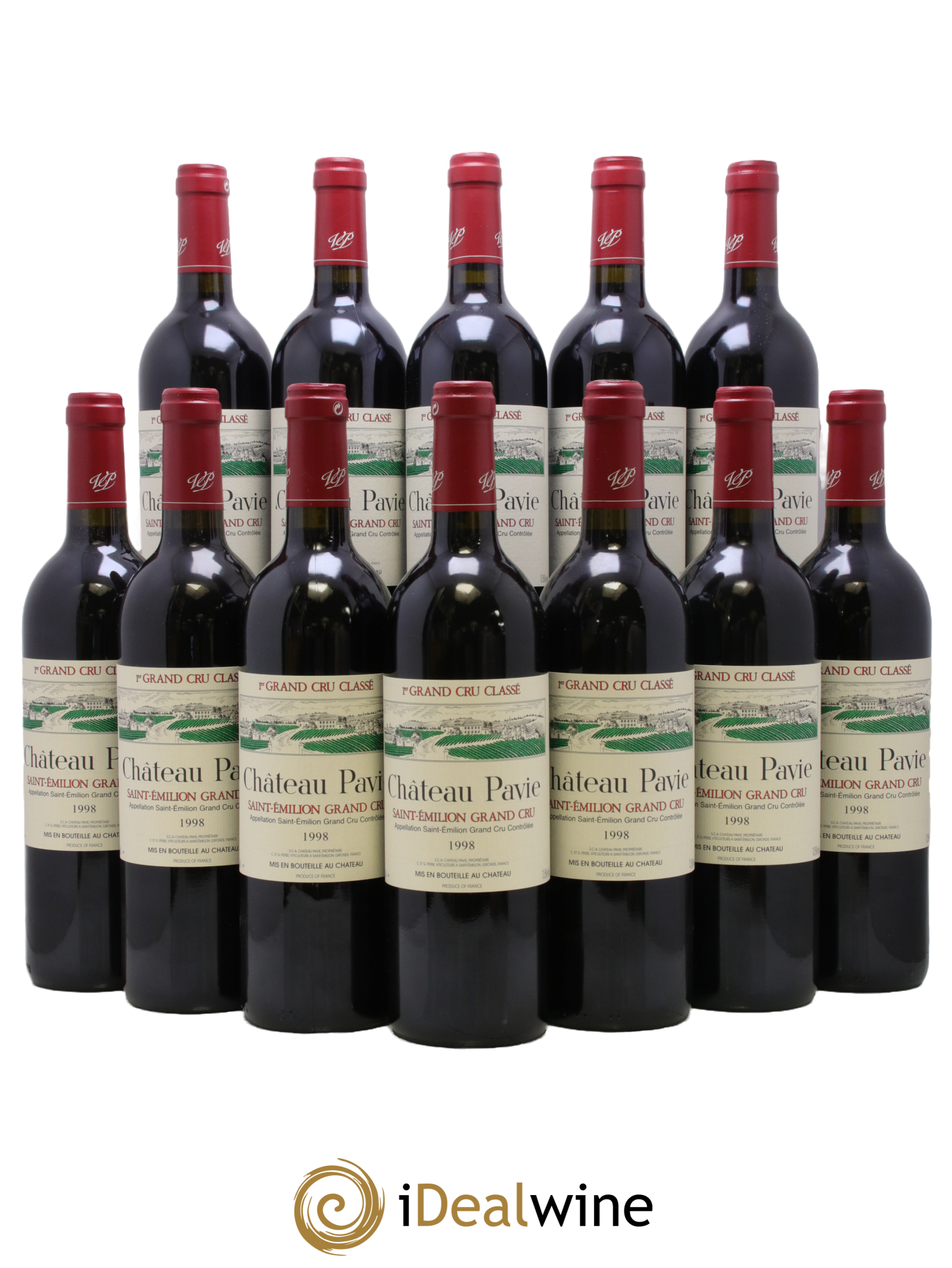 Château Pavie 1er Grand Cru Classé A 1998 - Lot of 12 bottles - 0