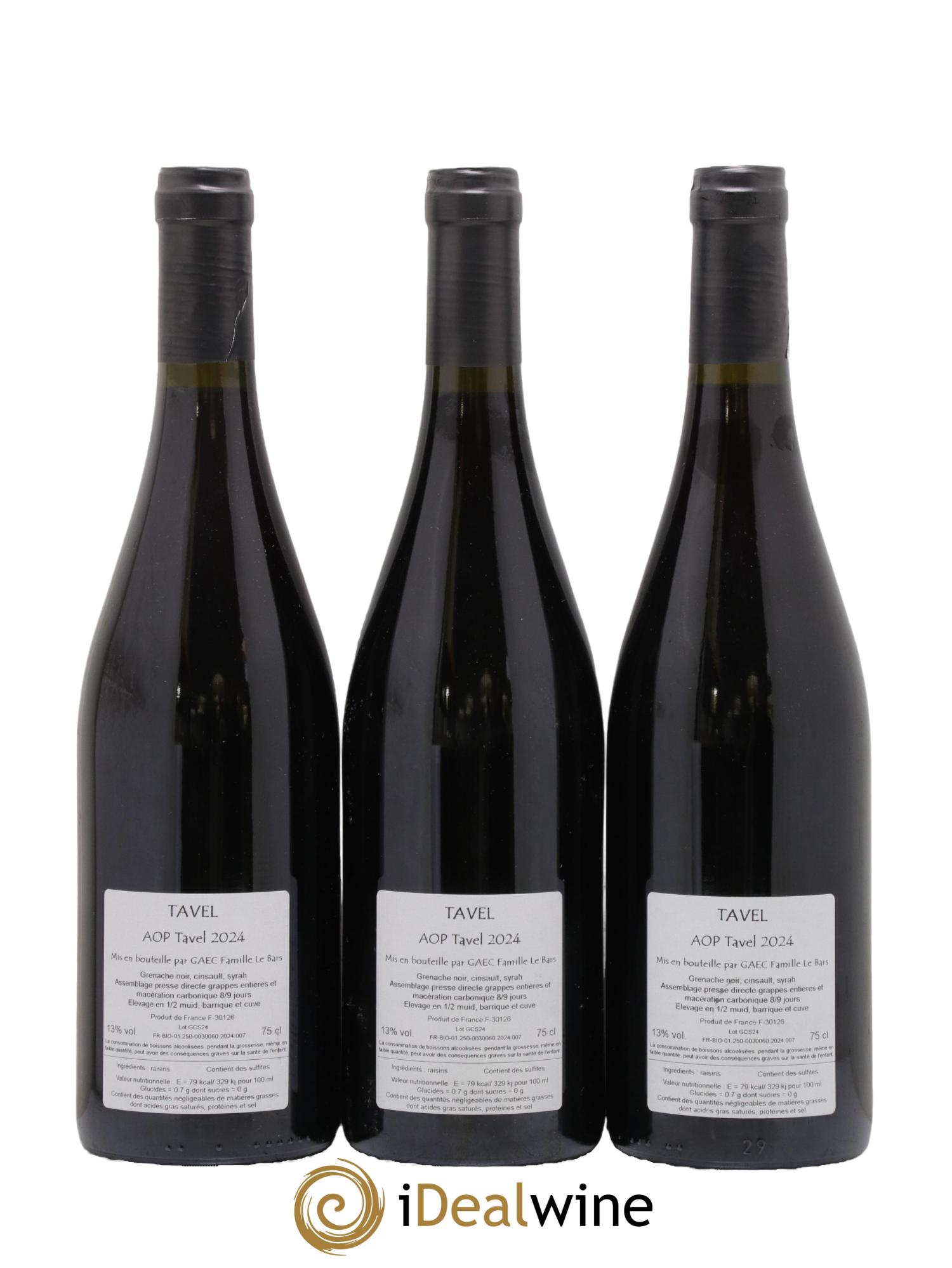 Tavel Romain Le Bars 2024 - Lot de 3 bouteilles - 1