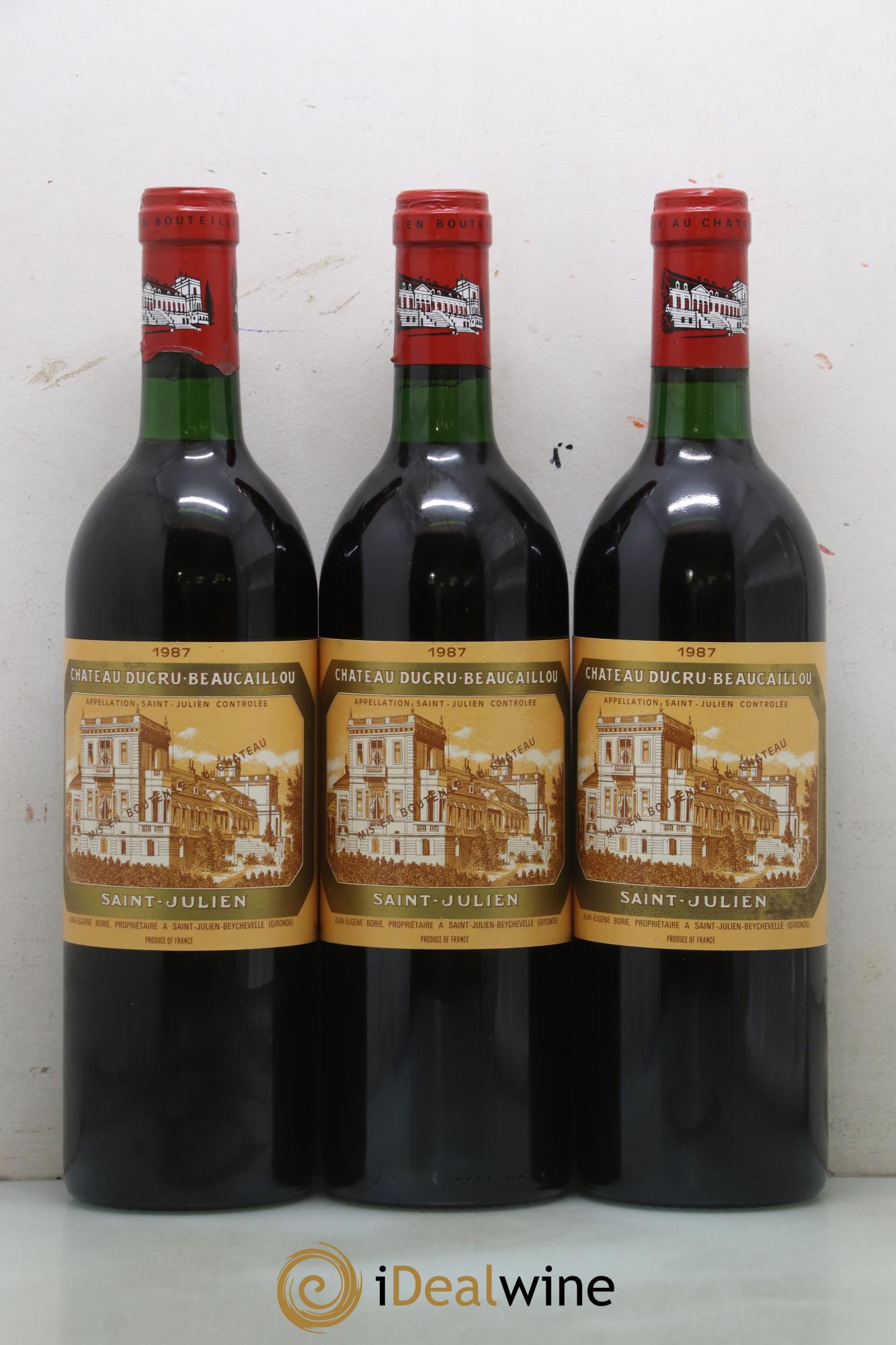 Château Ducru Beaucaillou 2ème Grand Cru Classé 1987 - Lot de 3 bouteilles - 0