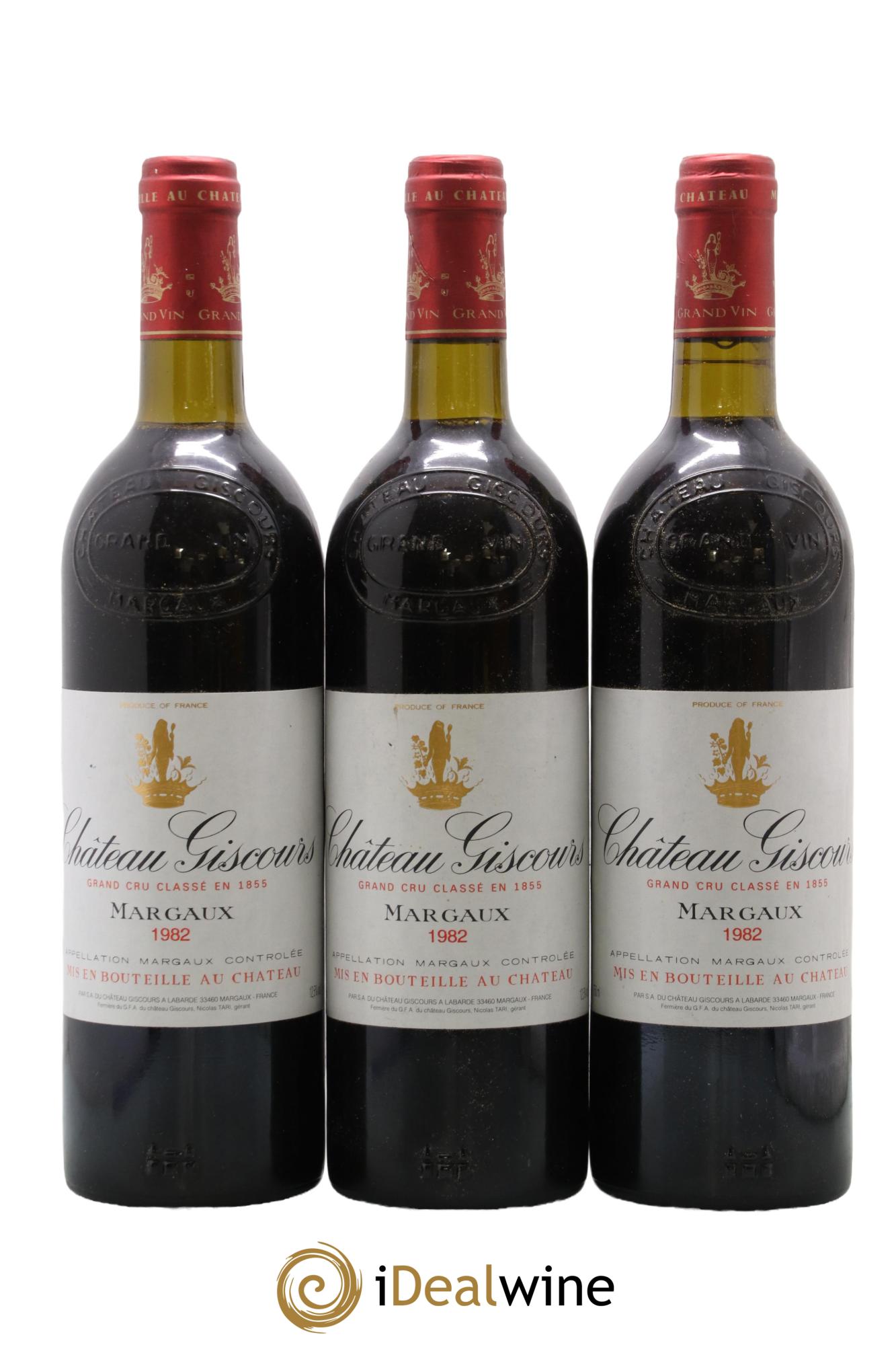 Château Giscours 3ème Grand Cru Classé 1982 - Lot of 3 bottles - 0