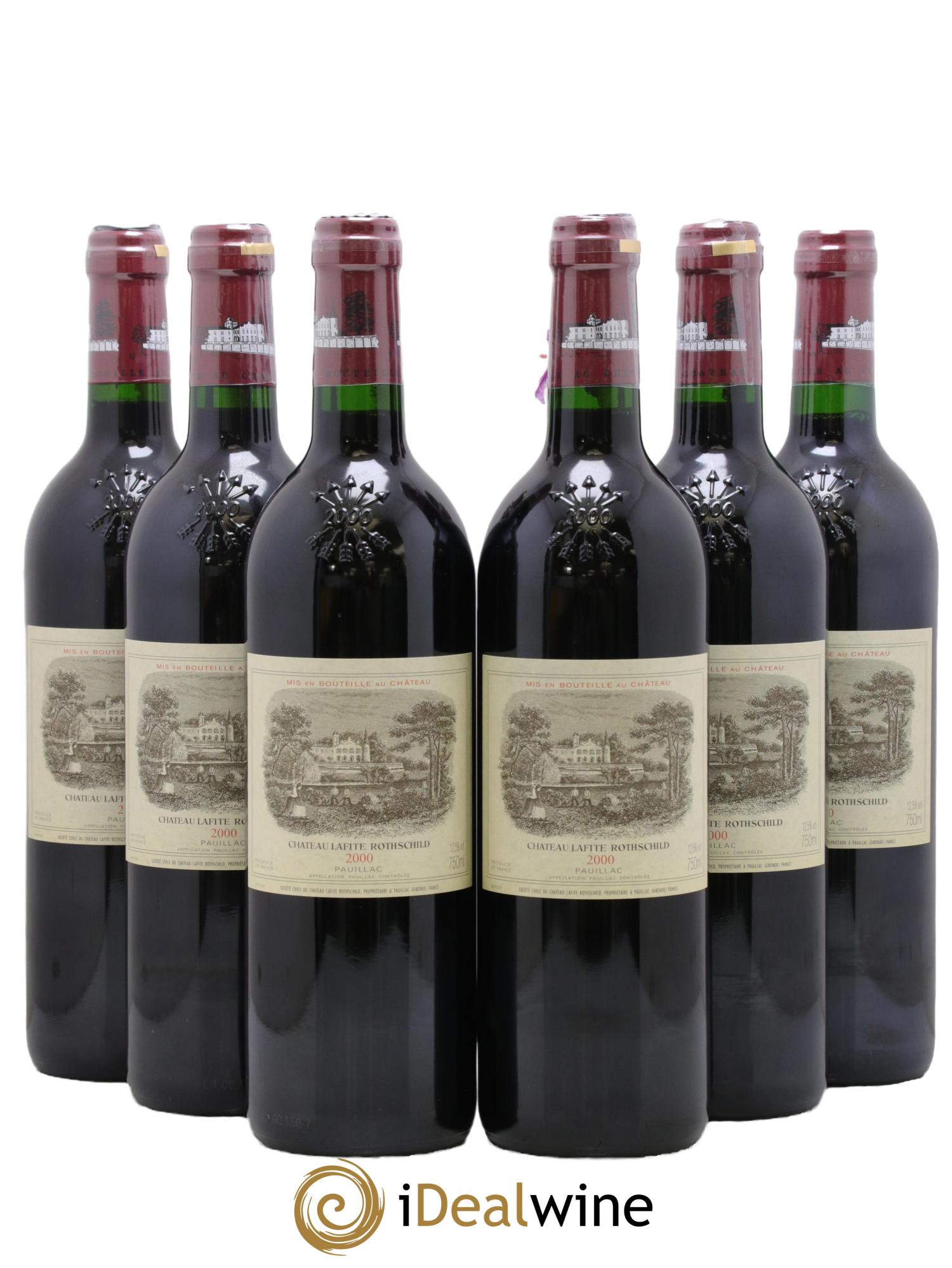 Château Lafite Rothschild 1er Grand Cru Classé 2000 - Lot de 6 bouteilles - 0
