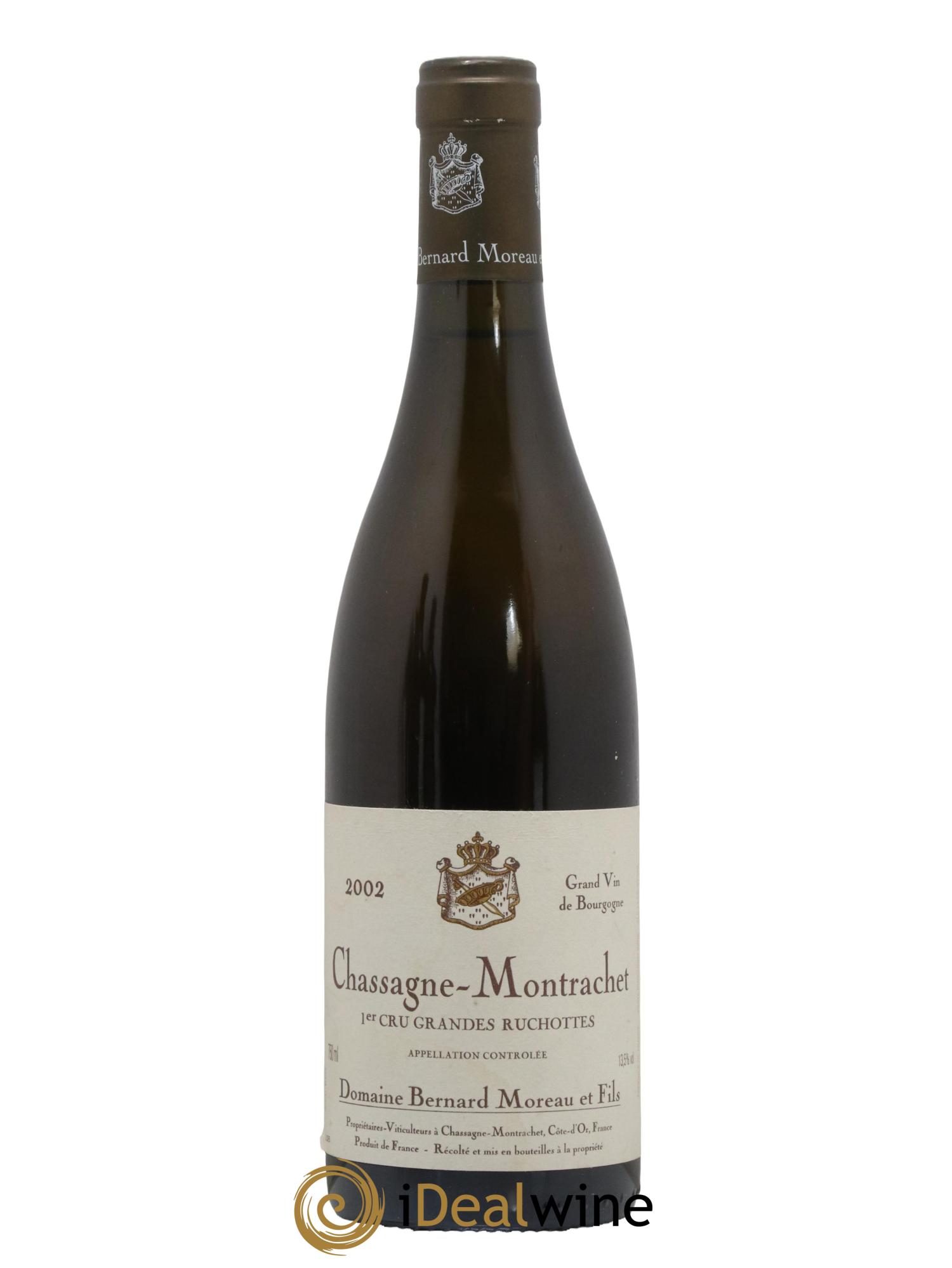 Chassagne-Montrachet 1er Cru Les Grandes Ruchottes Bernard Moreau et Fils (Domaine) Les Grandes Ruchottes Domaine B Moreau 2002 - Lot de 1 bouteille - 0