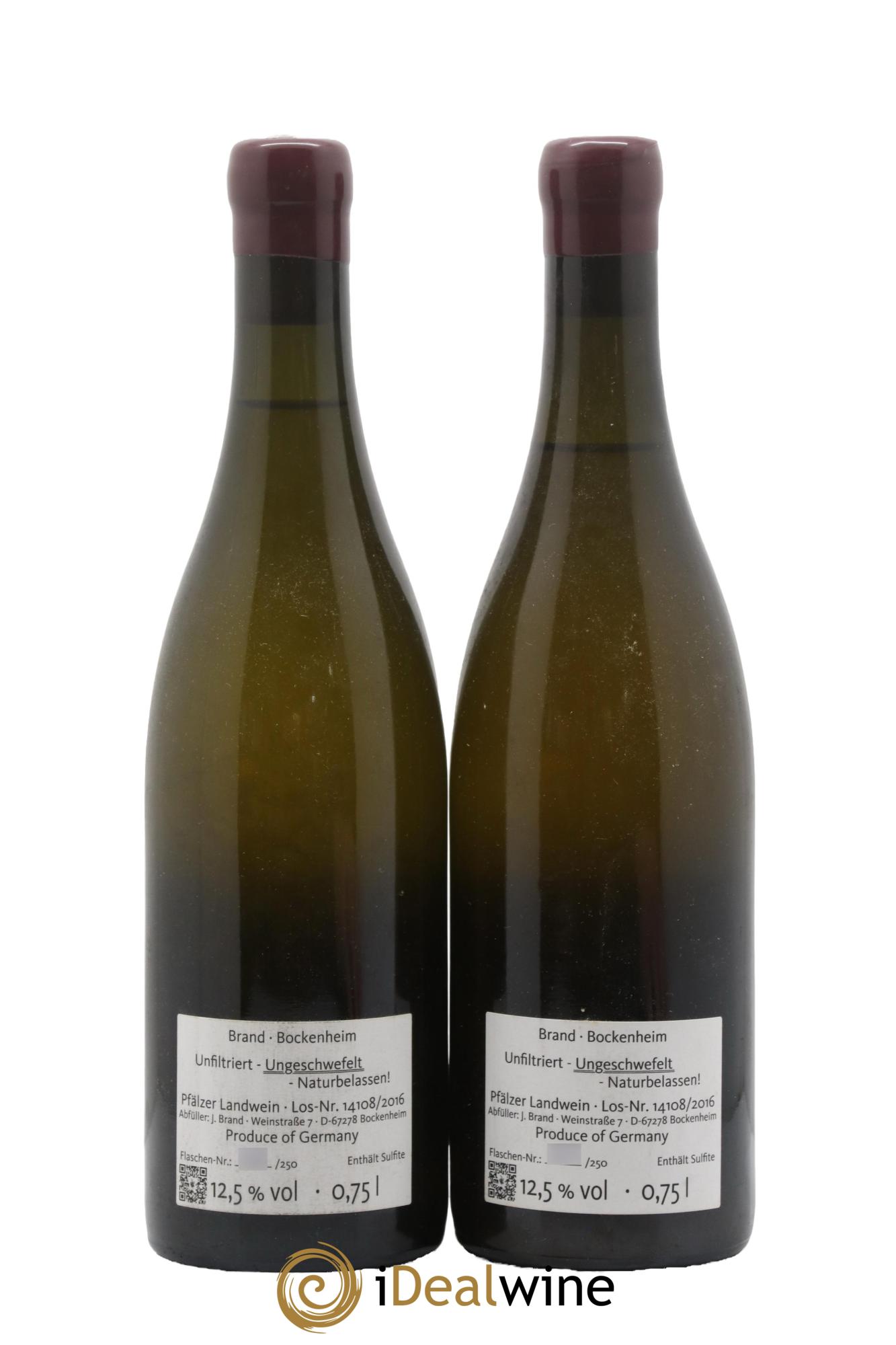 Allemagne Sylvaner Elis Weingut Brand 2016 - Lot of 2 bottles - 1