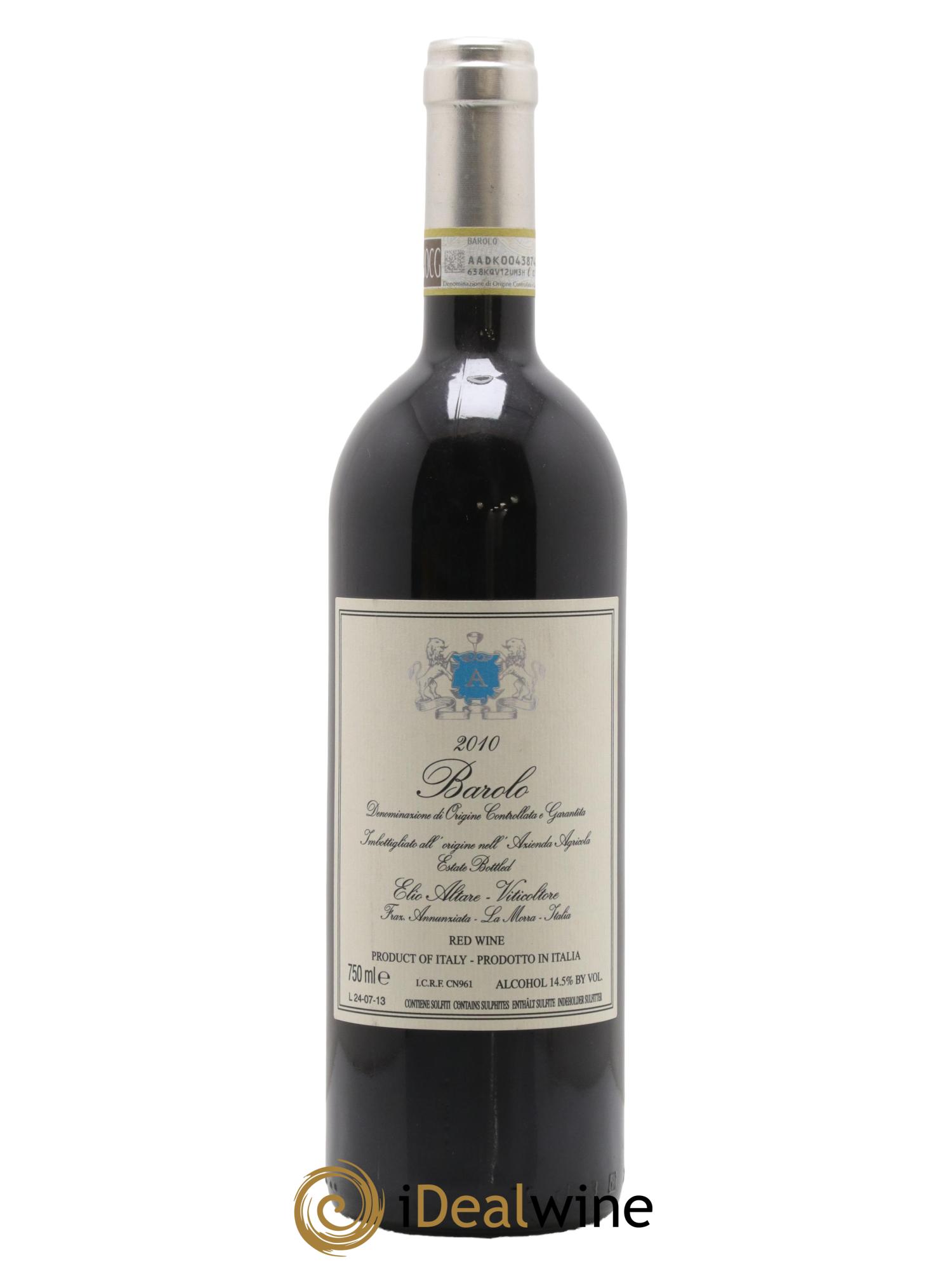 Barolo DOCG Elio Altare 2010 - Lot de 1 bouteille - 0
