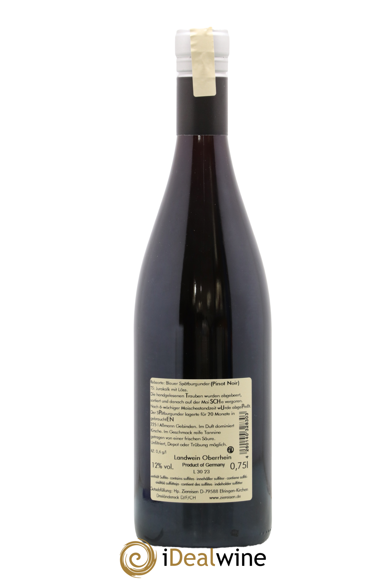 Allemagne Landwein Oberrhein Pinot Noir Tschuppen Ziereisen 2021 - Lot de 1 bouteille - 1