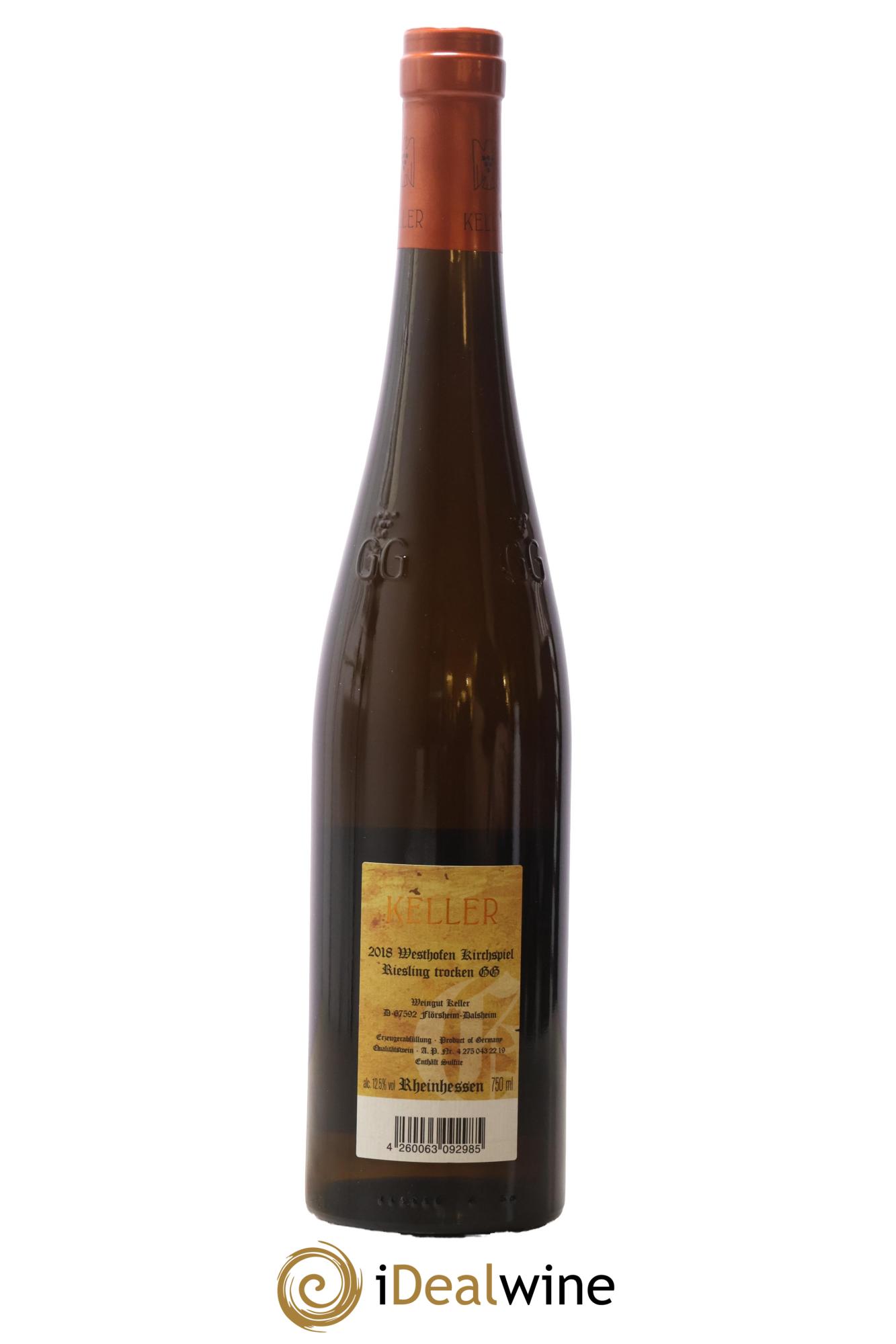 Riesling Trocken Westhofen Kirchspiel Keller 2018 - Lote de 1 botella - 1