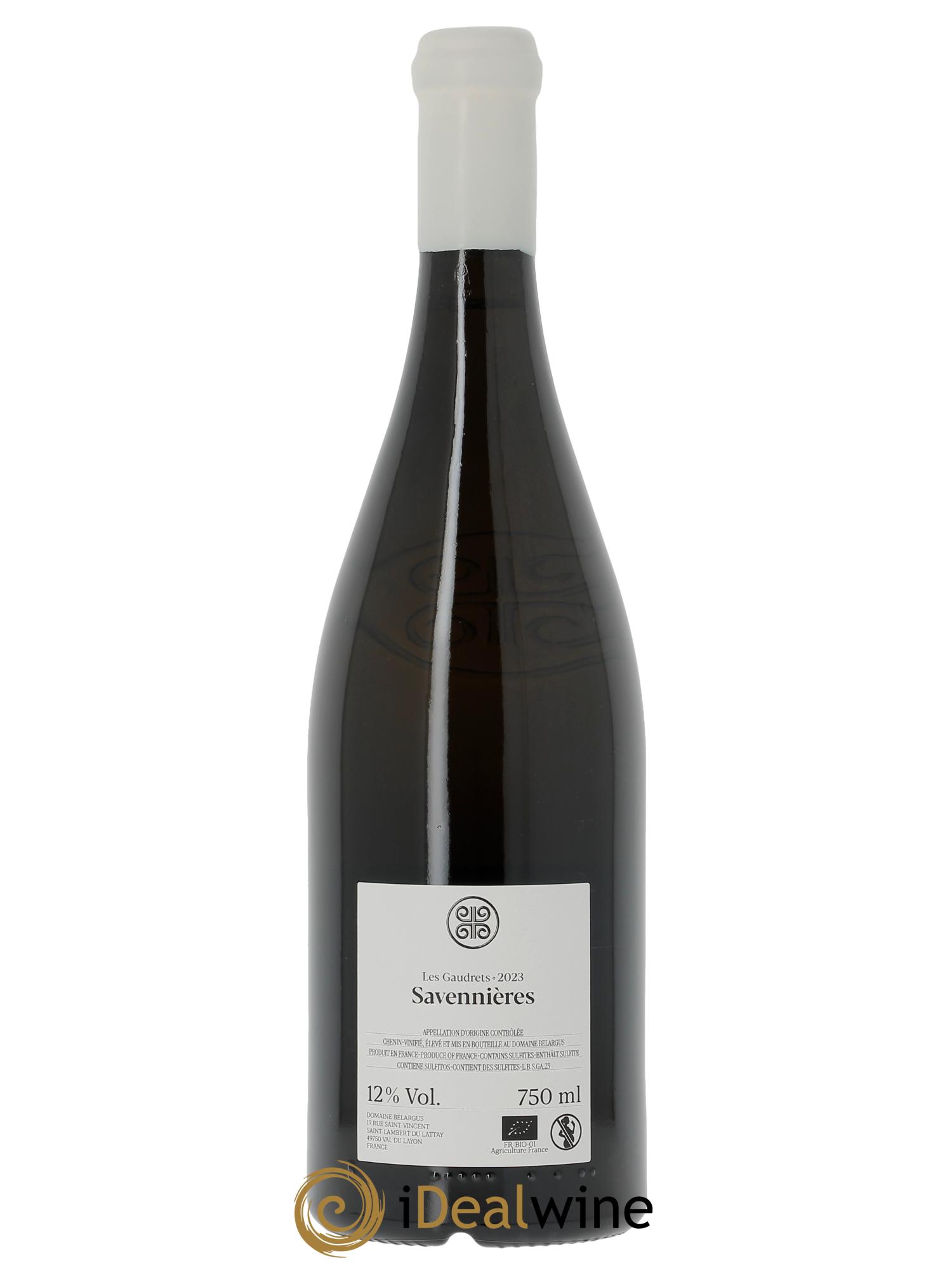 Savennières Gaudrets Belargus 2023 - Lot de 1 bouteille - 1