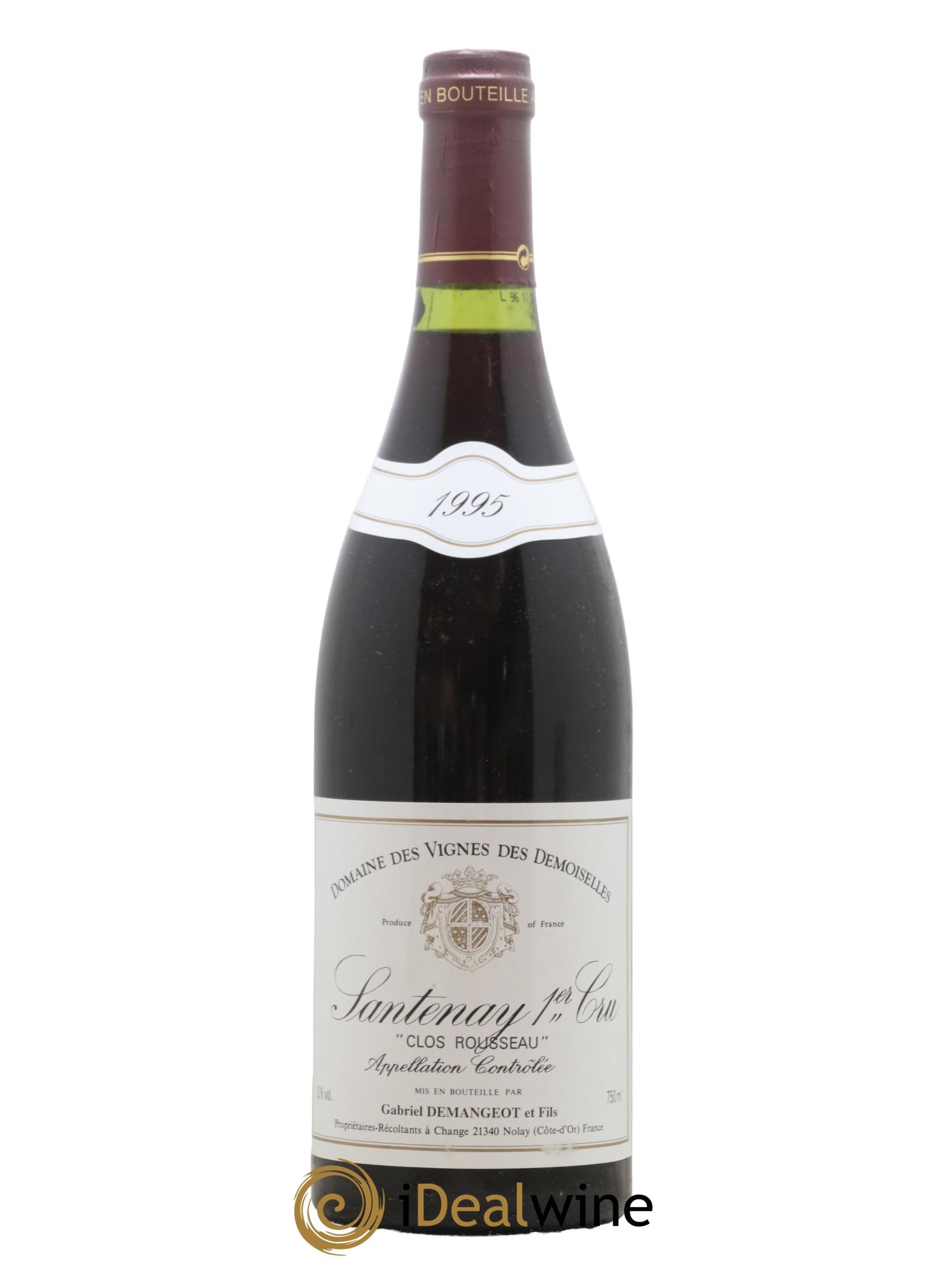 Santenay 1er Cru Clos Rousseau Domaine des Vignes des Demoiselles 1995 - Lot de 1 bouteille - 0
