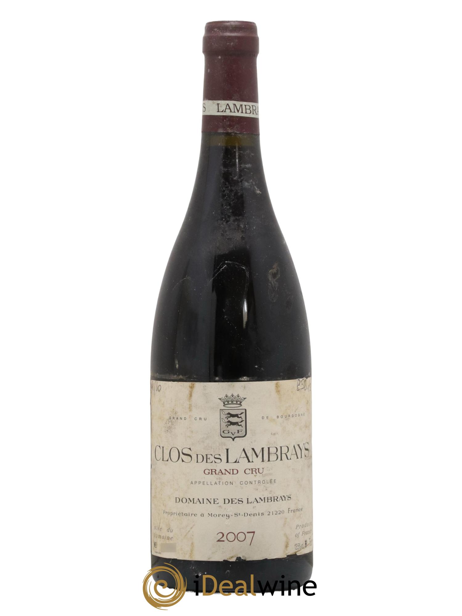 Clos des Lambrays Grand Cru Domaine des Lambrays 2007 - Lot de 1 bouteille - 0