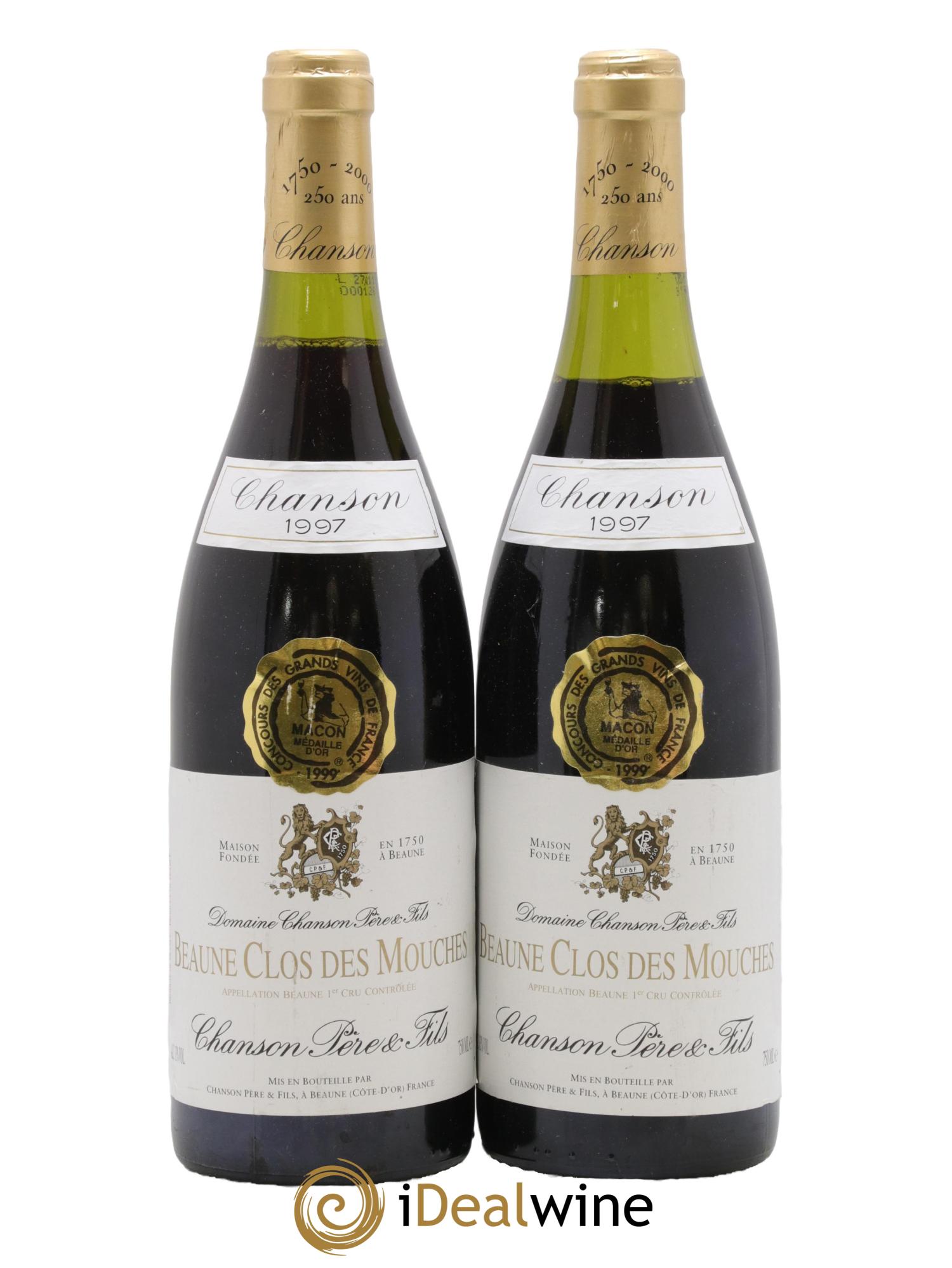 Beaune 1er Cru Clos des Mouches Chanson (Domaine) 1997 - Lot de 2 bouteilles - 0
