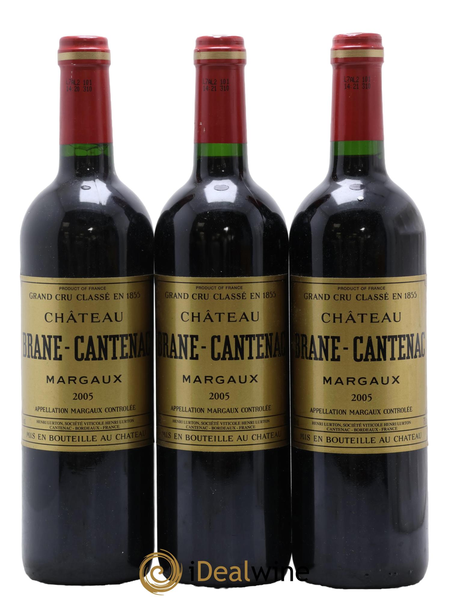 Château Brane Cantenac 2ème Grand Cru Classé 2005 - Lot de 3 bouteilles - 0
