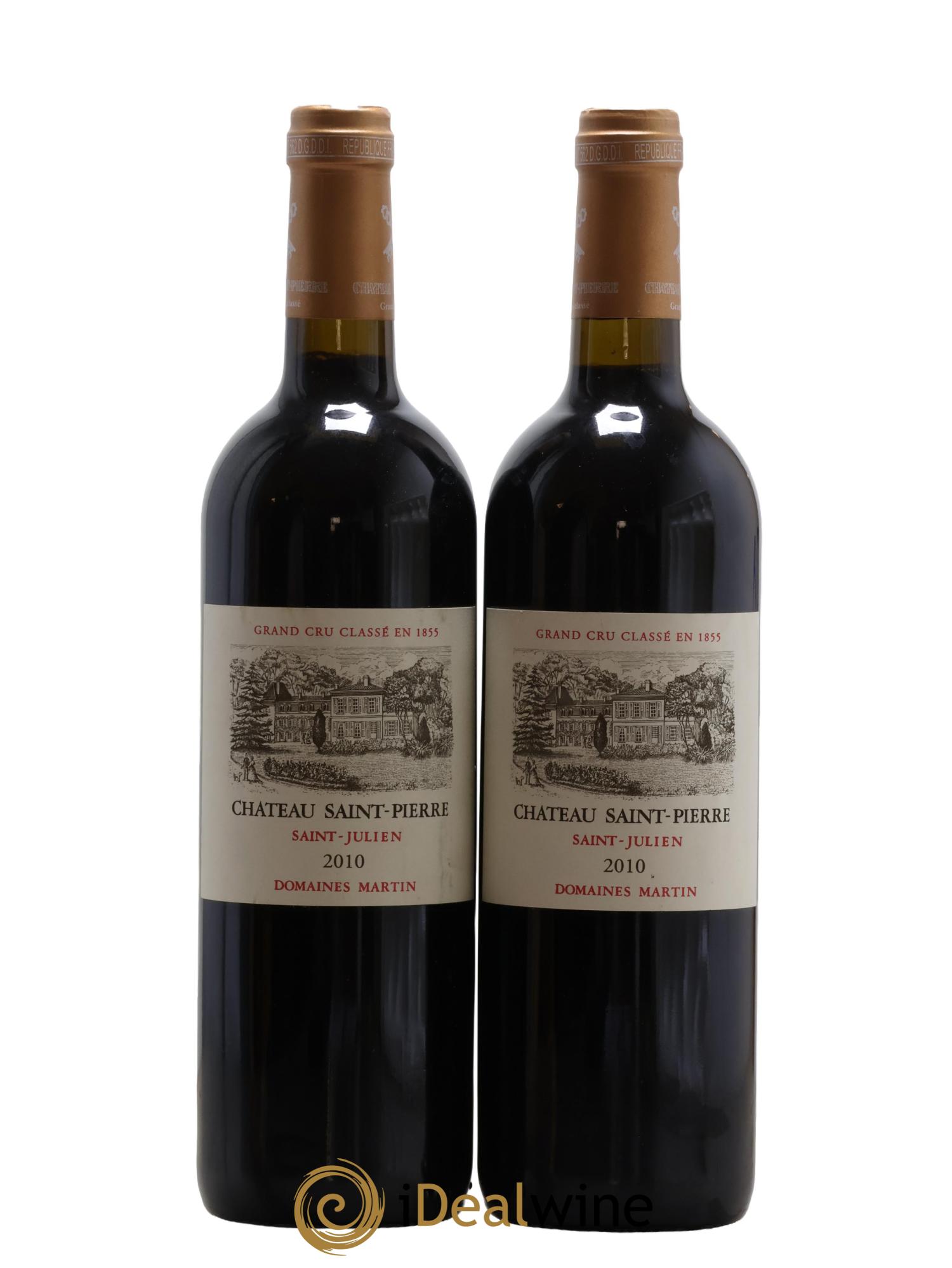 Château Saint-Pierre 4ème Grand Cru Classé 2010 - Lot de 2 bouteilles - 0