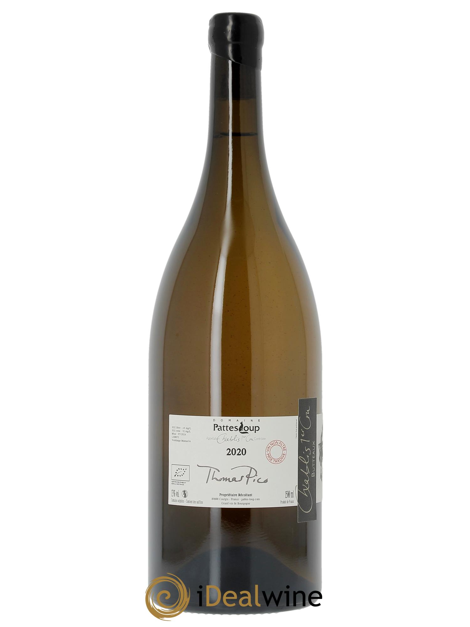 Chablis 1er Cru Butteaux Pattes Loup (Domaine)  2020 - Lotto di 1 magnum - 1