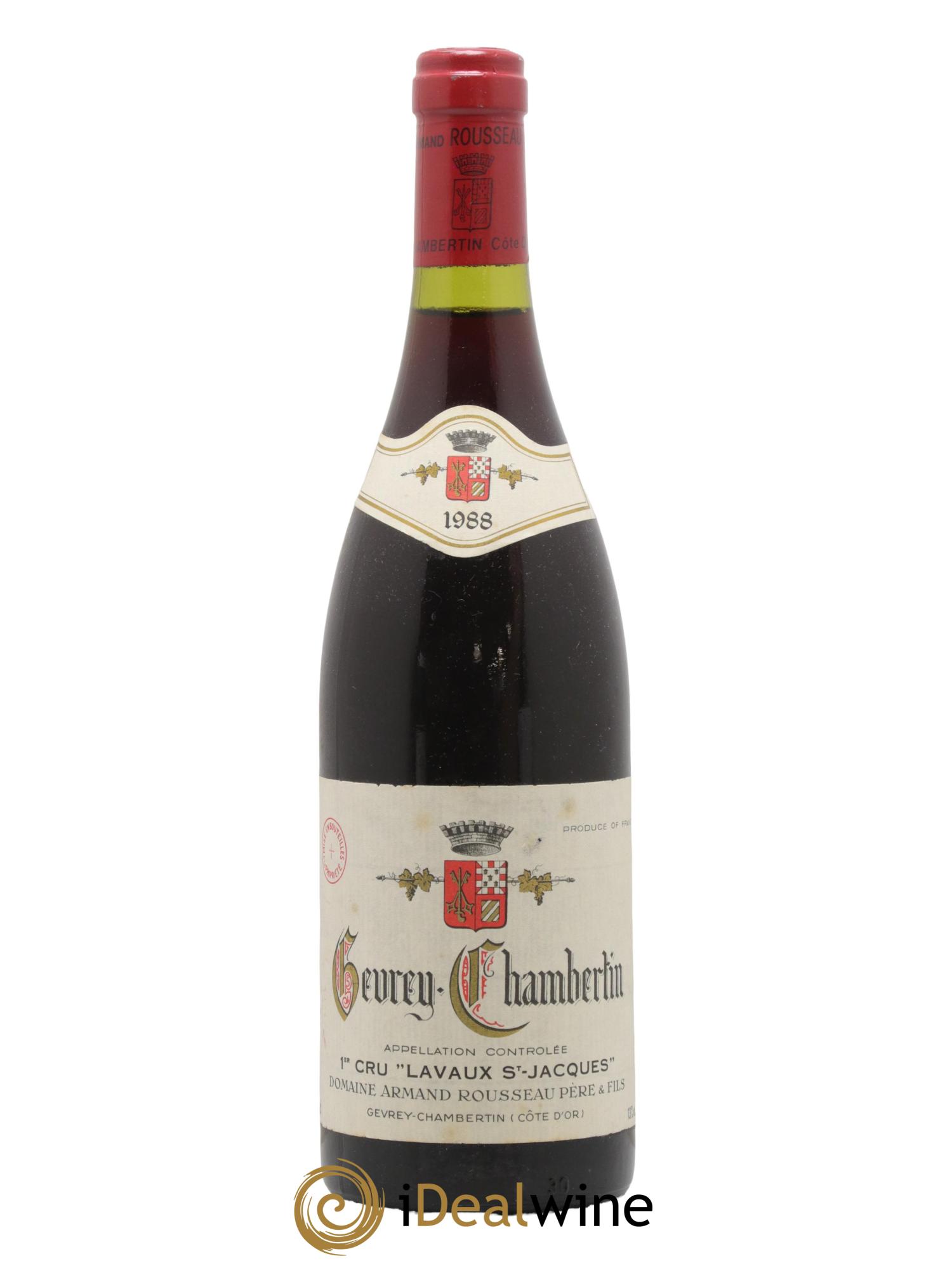 Gevrey-Chambertin 1er Cru Lavaux Saint Jacques Armand Rousseau (Domaine) 1988 - Lot de 1 bouteille - 0