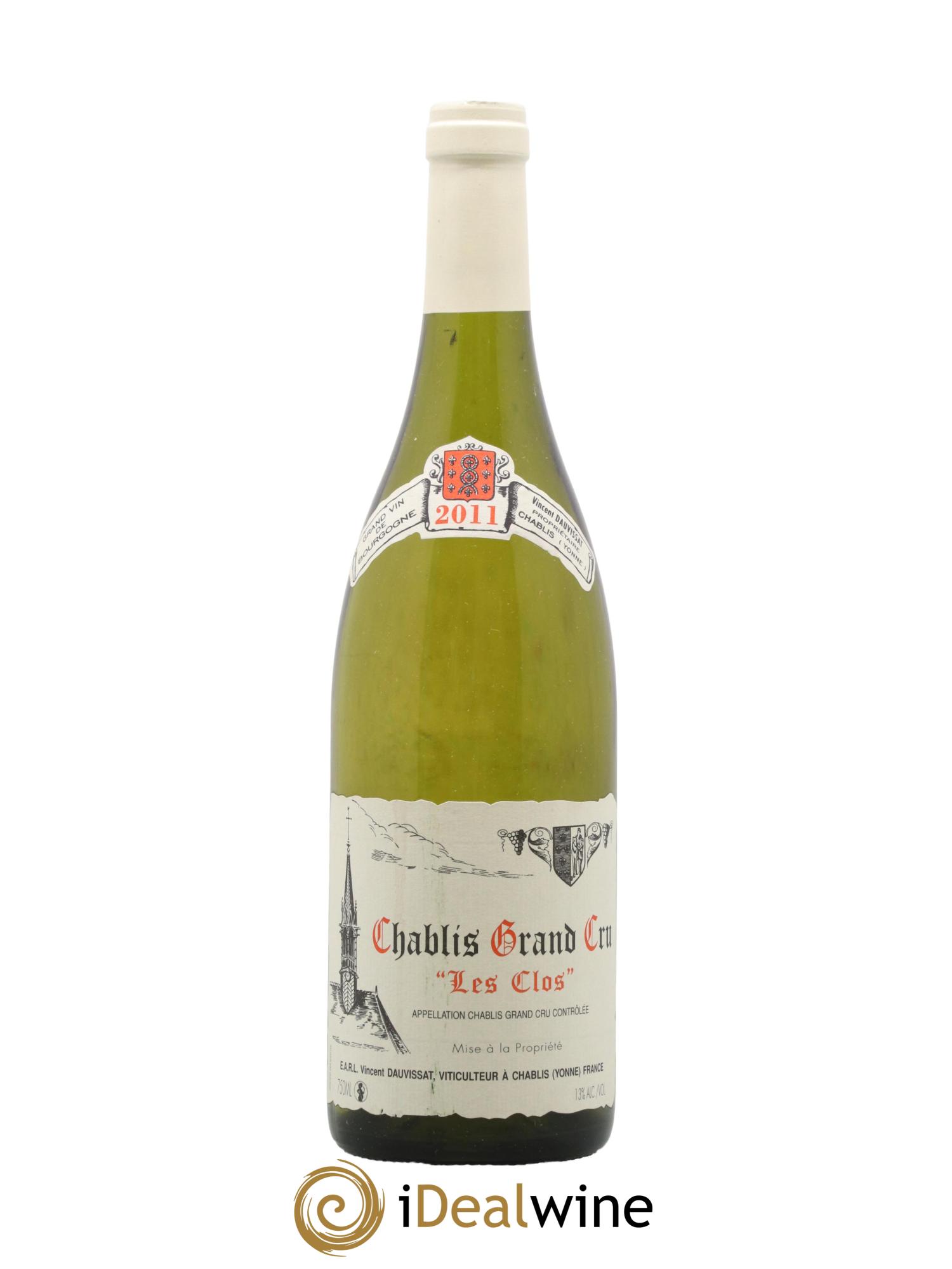 Chablis Grand Cru Les Clos Vincent Dauvissat (Domaine) 2011 - Lot de 1 bouteille - 0