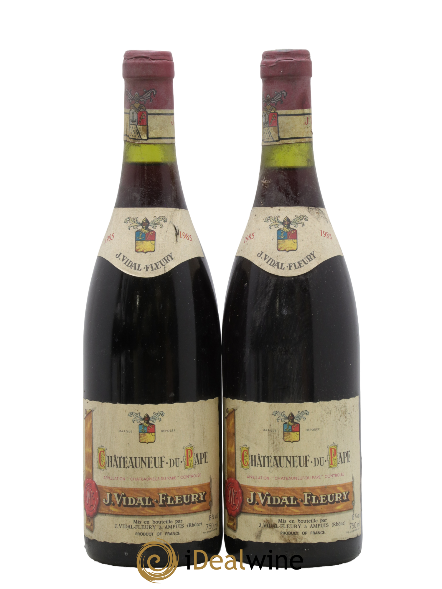 Châteauneuf-du-Pape J Vidal-Fleury 1985 - Lot of 2 bottles - 0