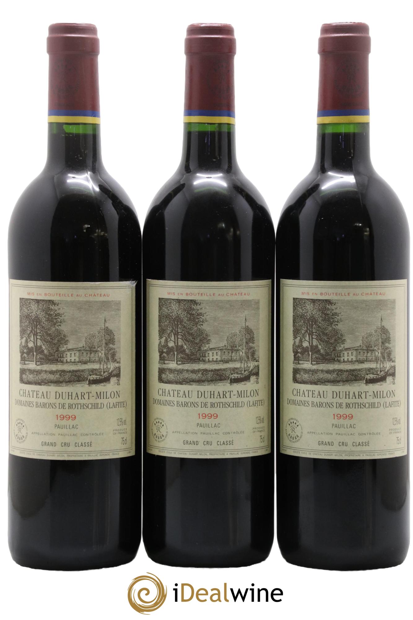 Château Duhart-Milon 4ème Grand Cru Classé 1999 - Lot of 3 bottles - 0